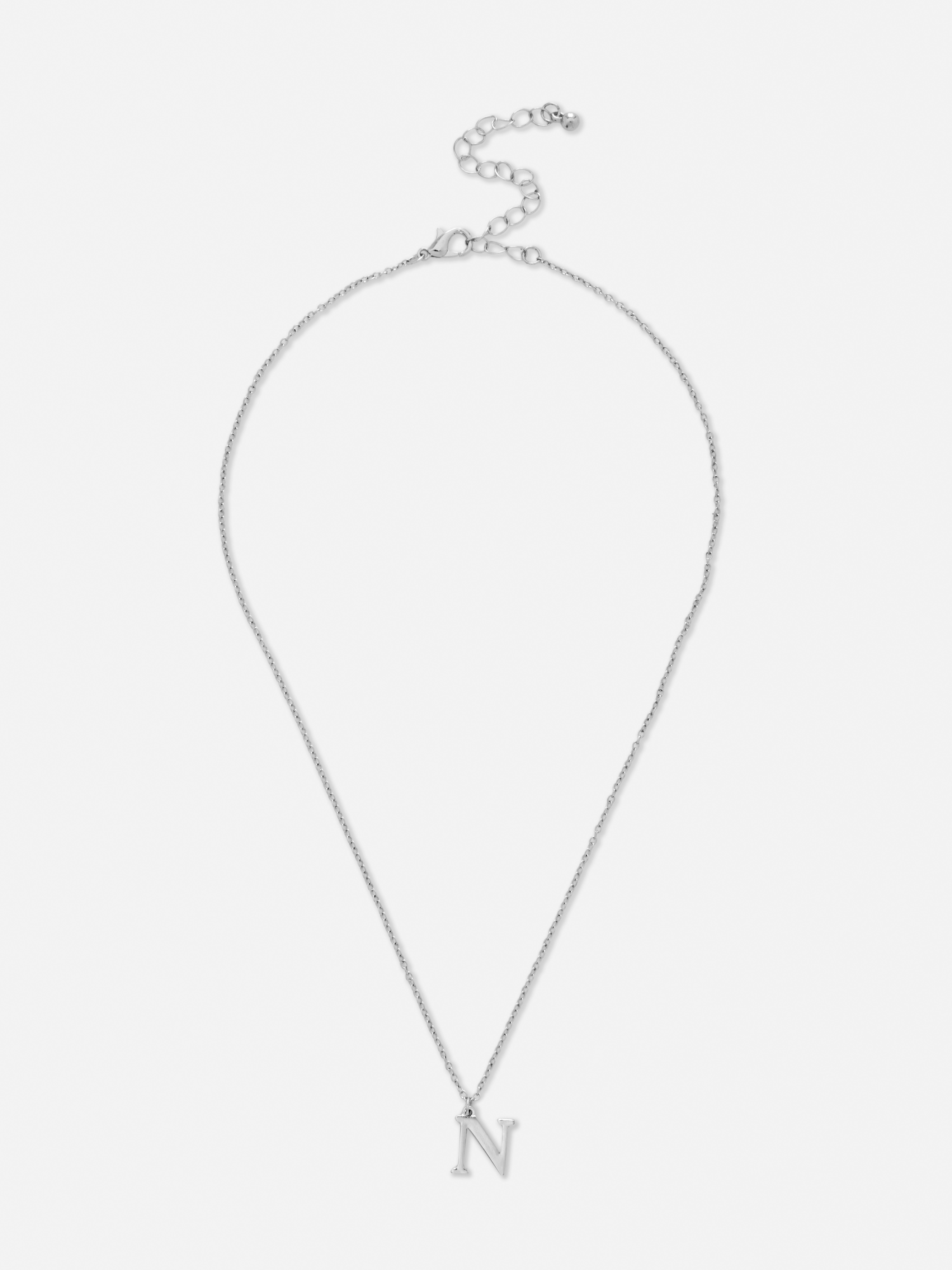 Initial Necklace White
