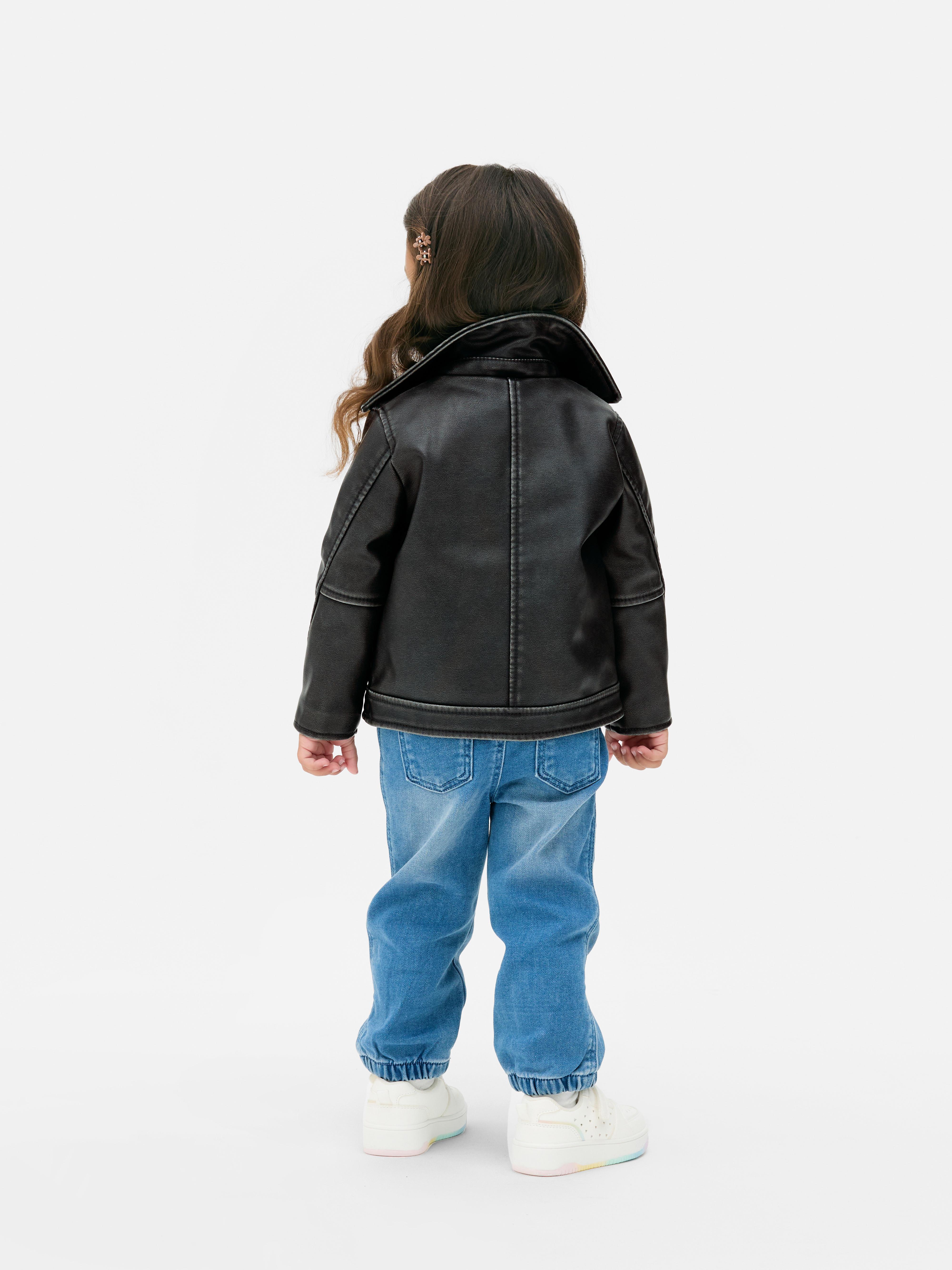Bikerjacke aus Kunstleder