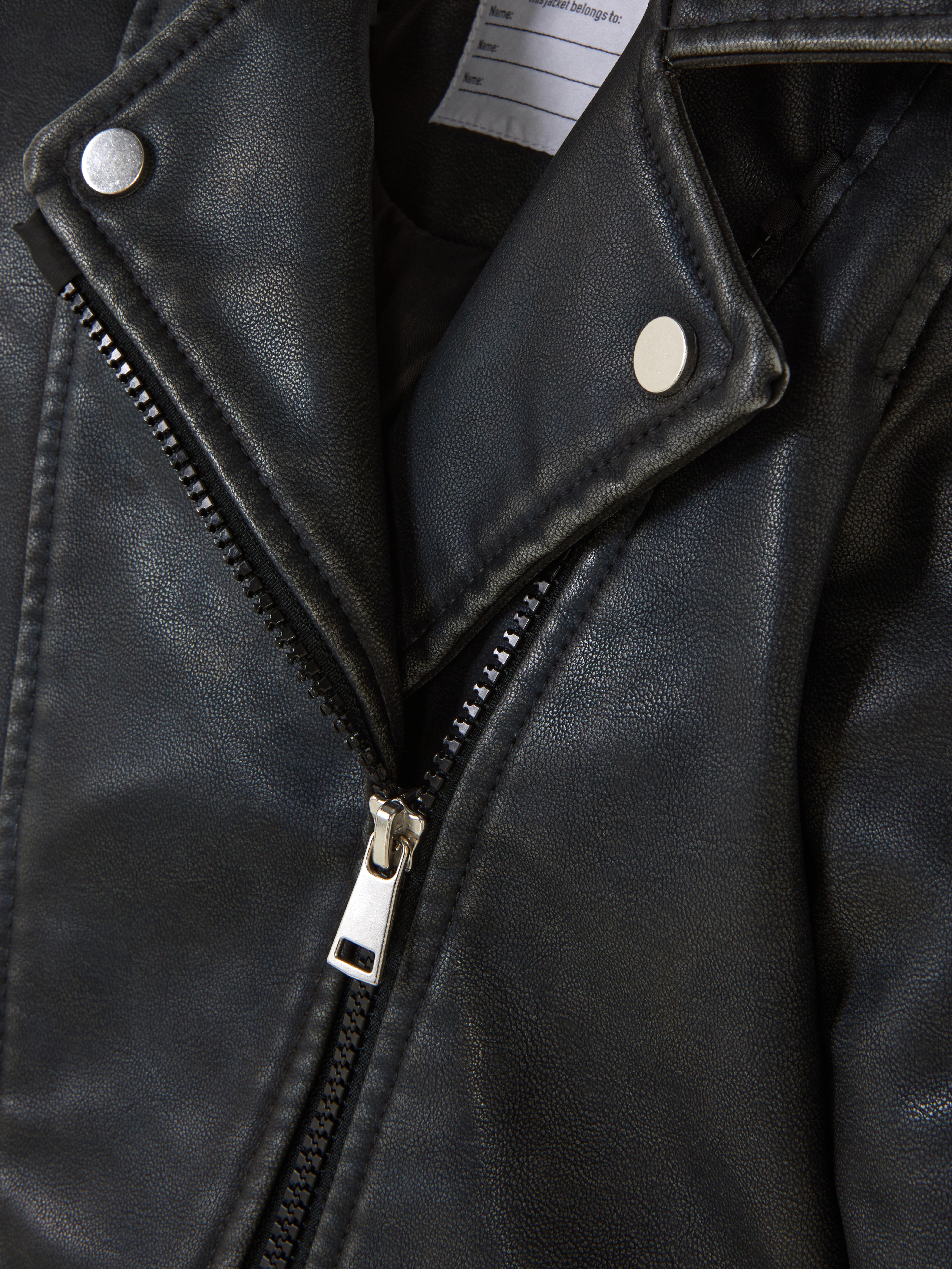 Bikerjacke aus Kunstleder