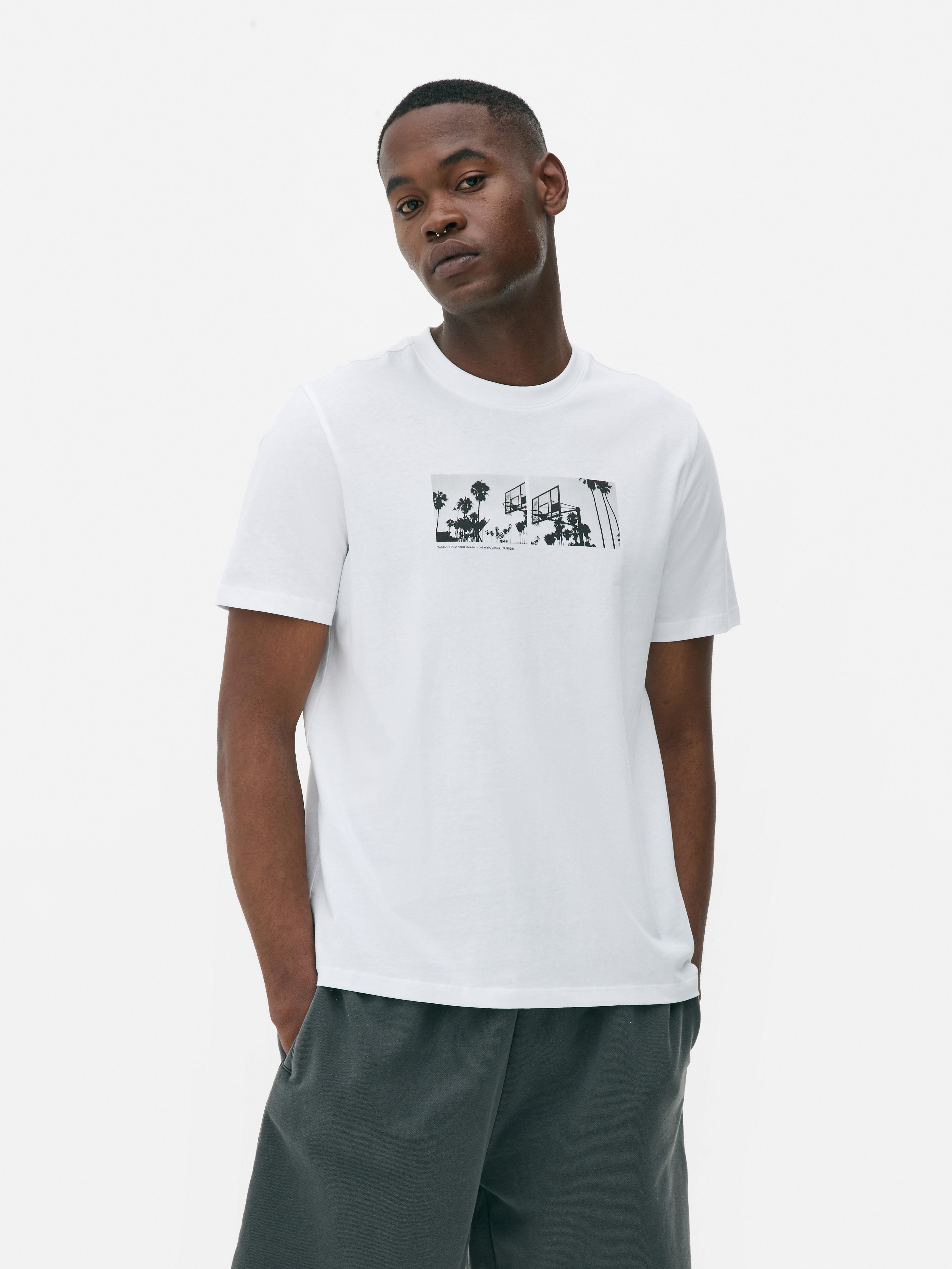 T-Shirt mit Basketball-Fotoprint