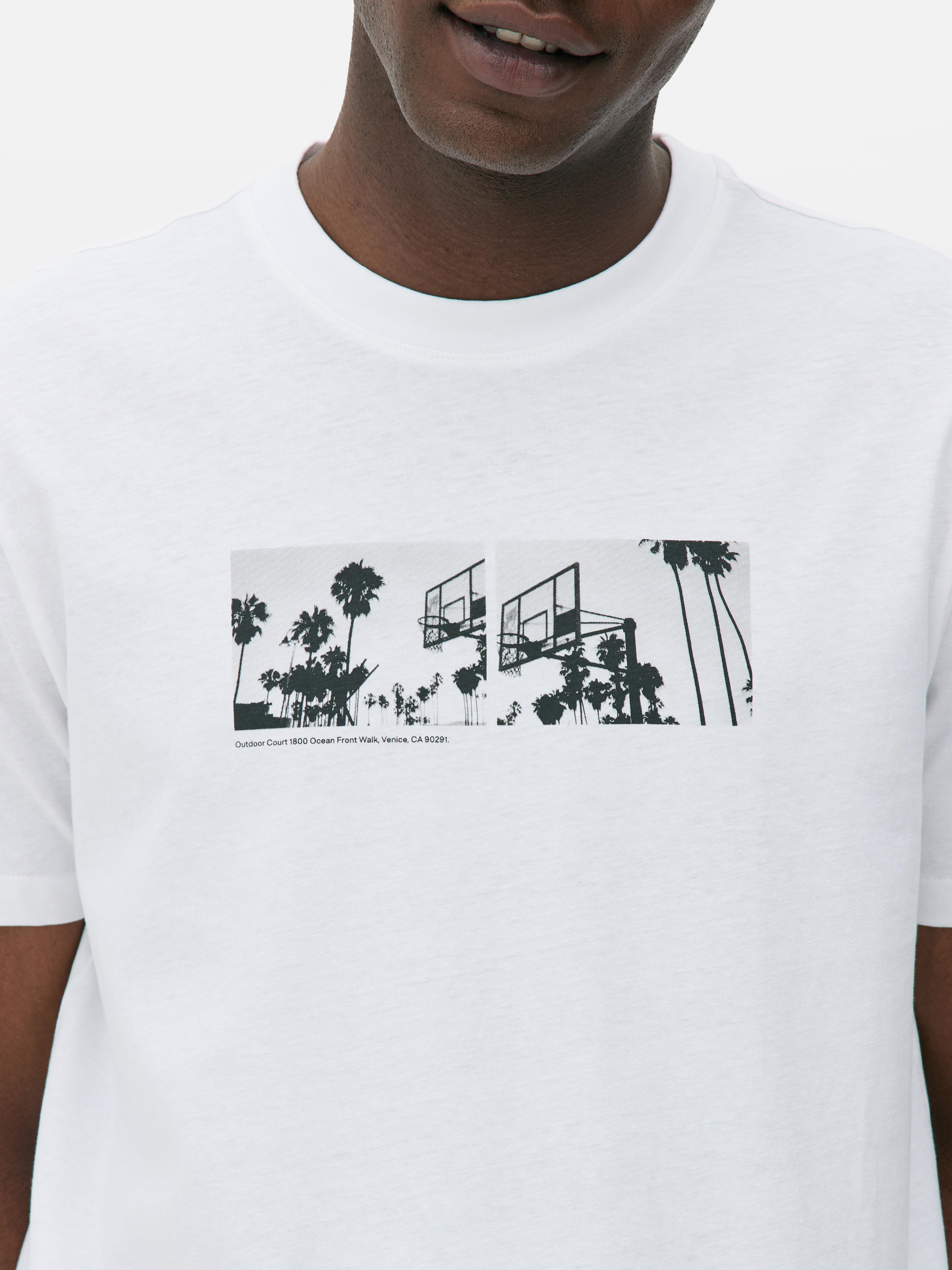 T-Shirt mit Basketball-Fotoprint
