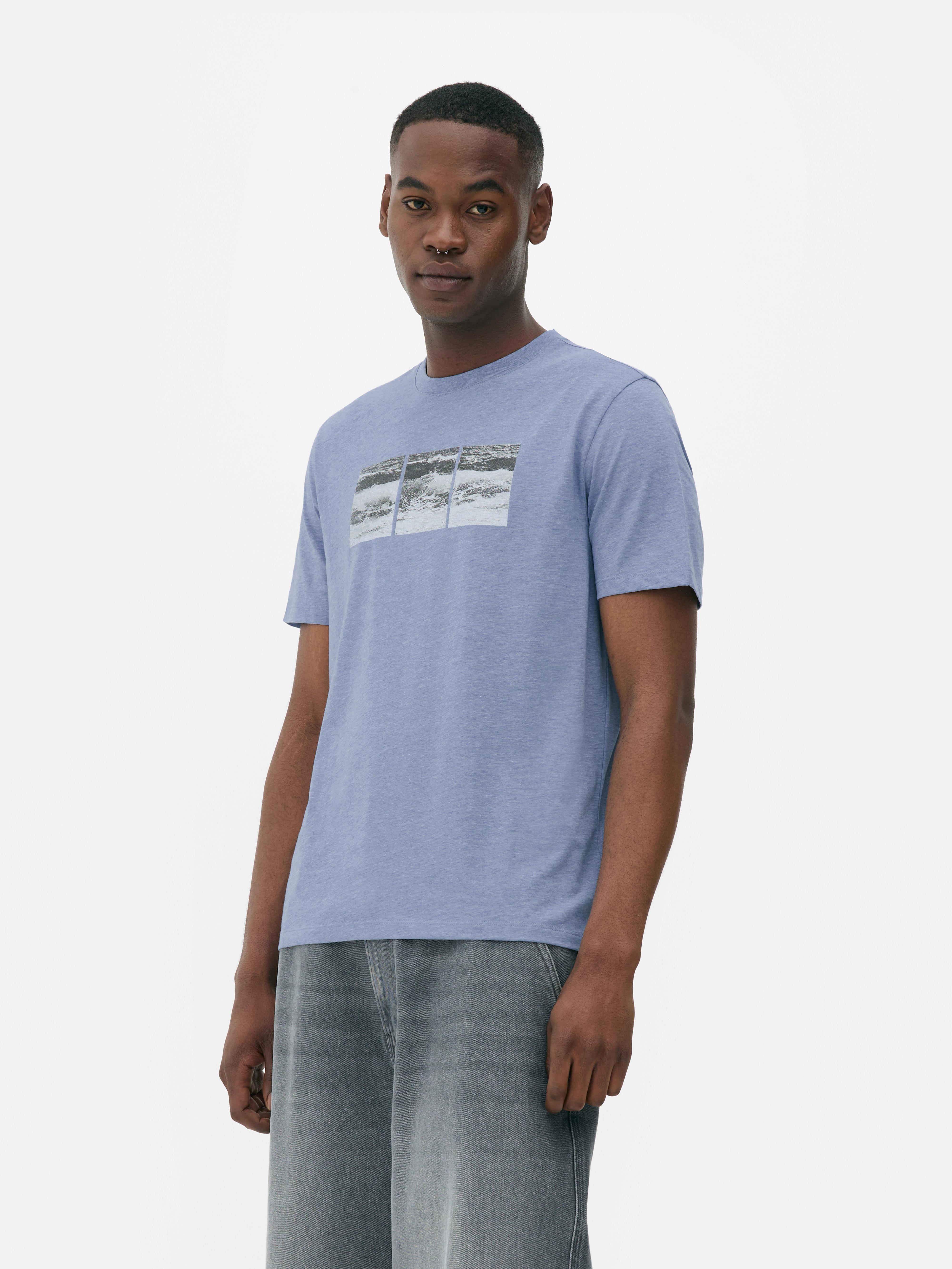 T-shirt à motif vagues