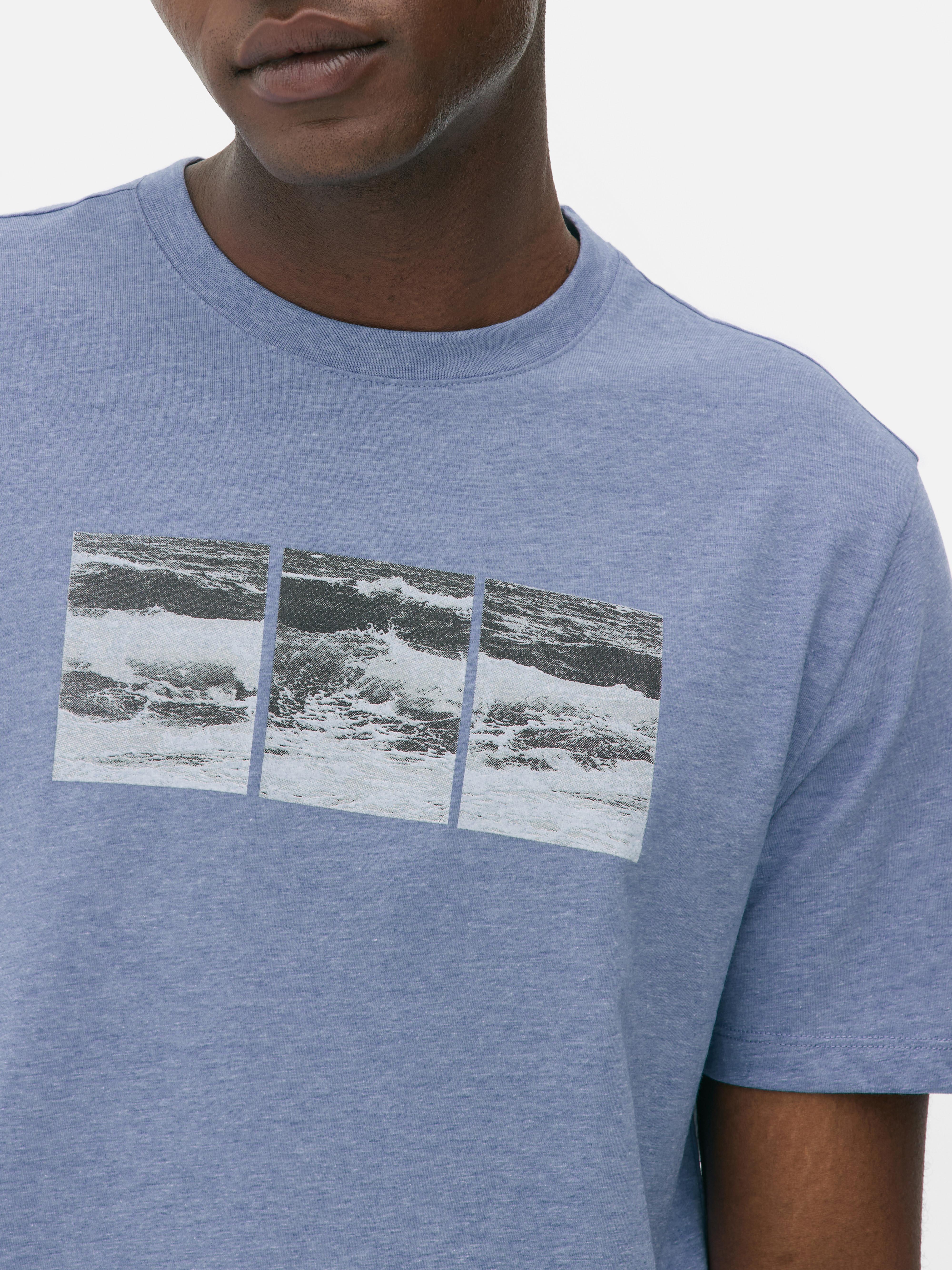 T-shirt à motif vagues
