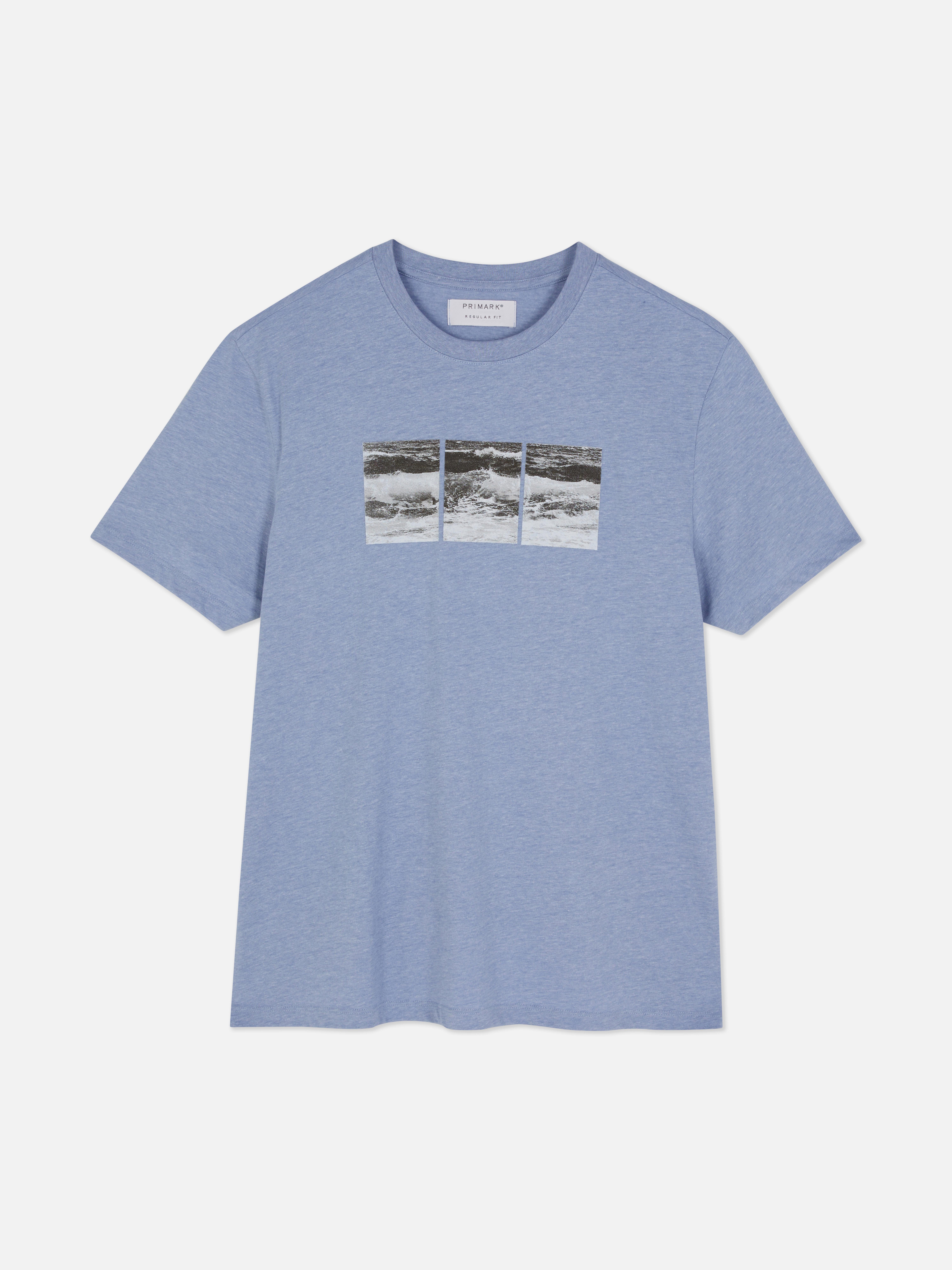 T-shirt à motif vagues