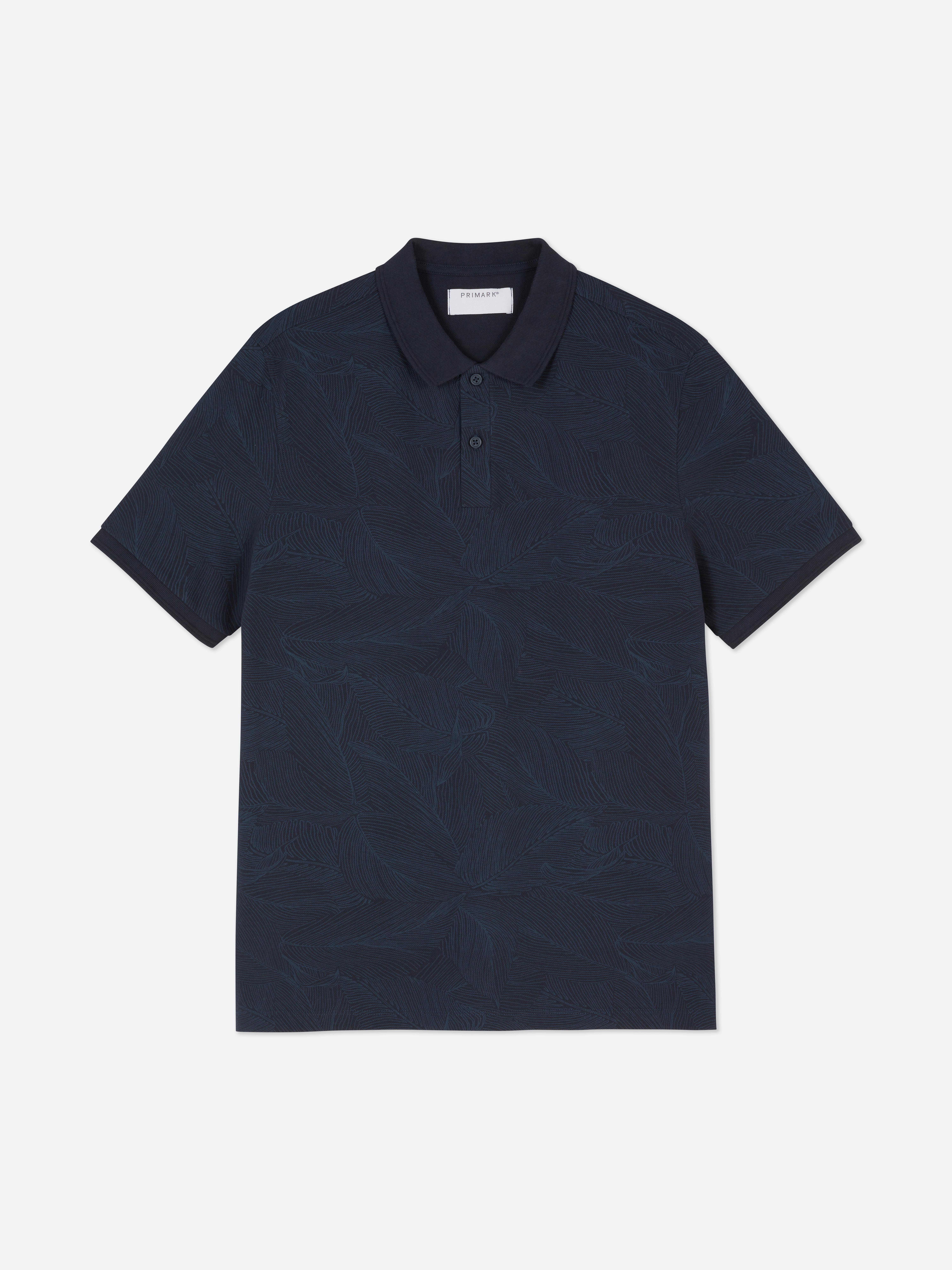 Men's Navy Printed Polo Shirt | Primark Men's Navy Printed Polo Shirt | Primark