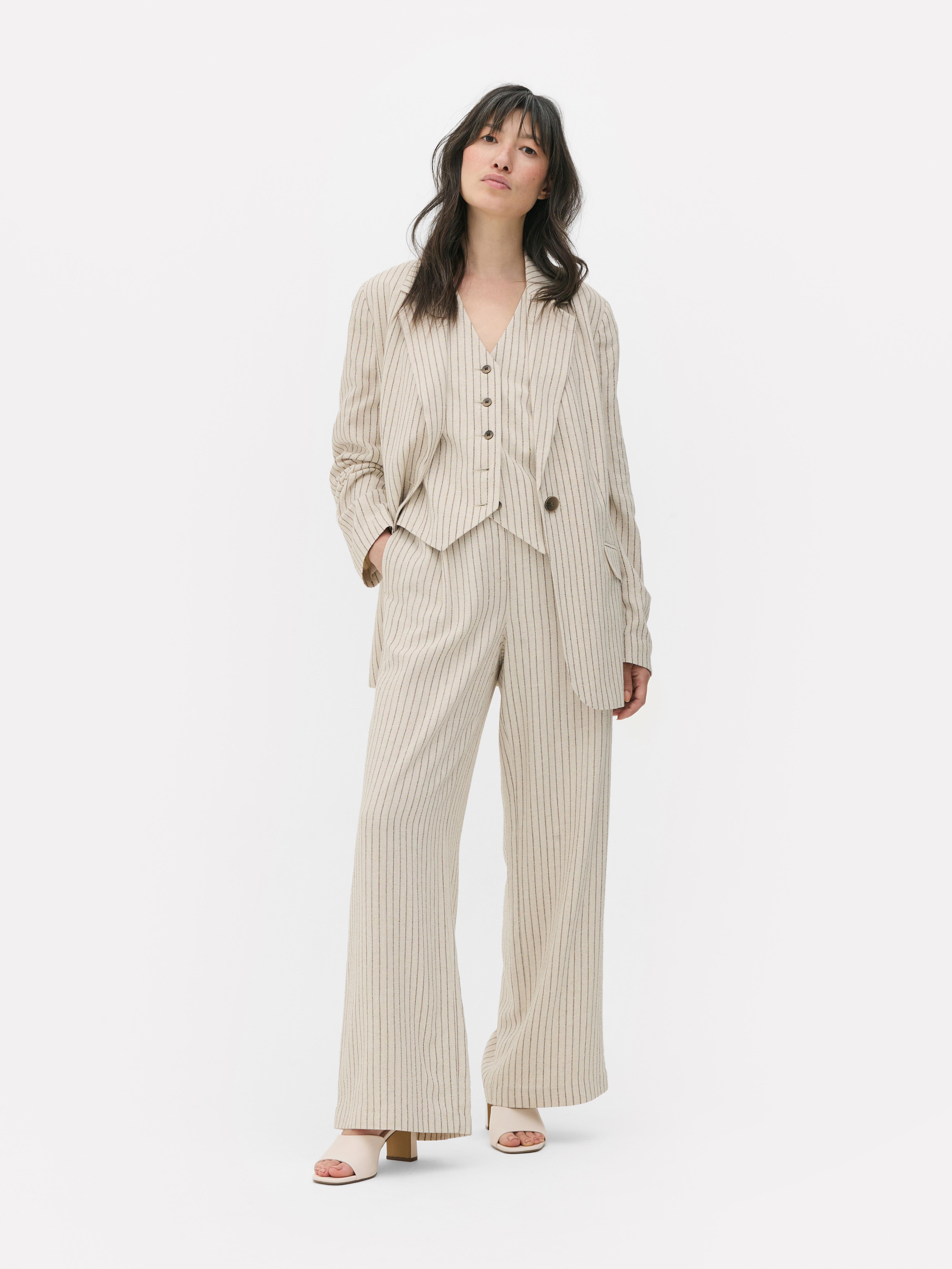 Gestreepte oversized blazer