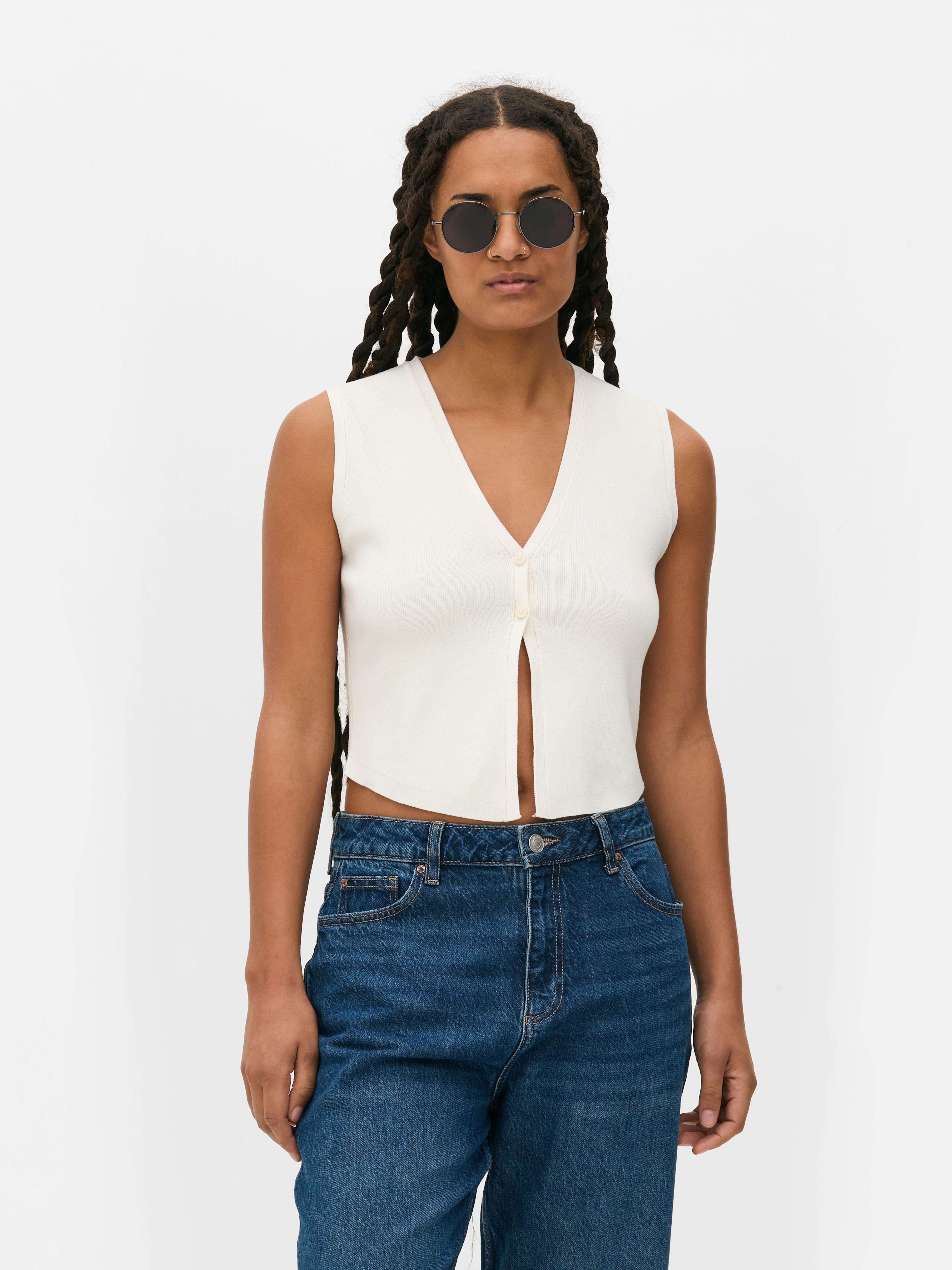 Kompakte Cardigan-Weste