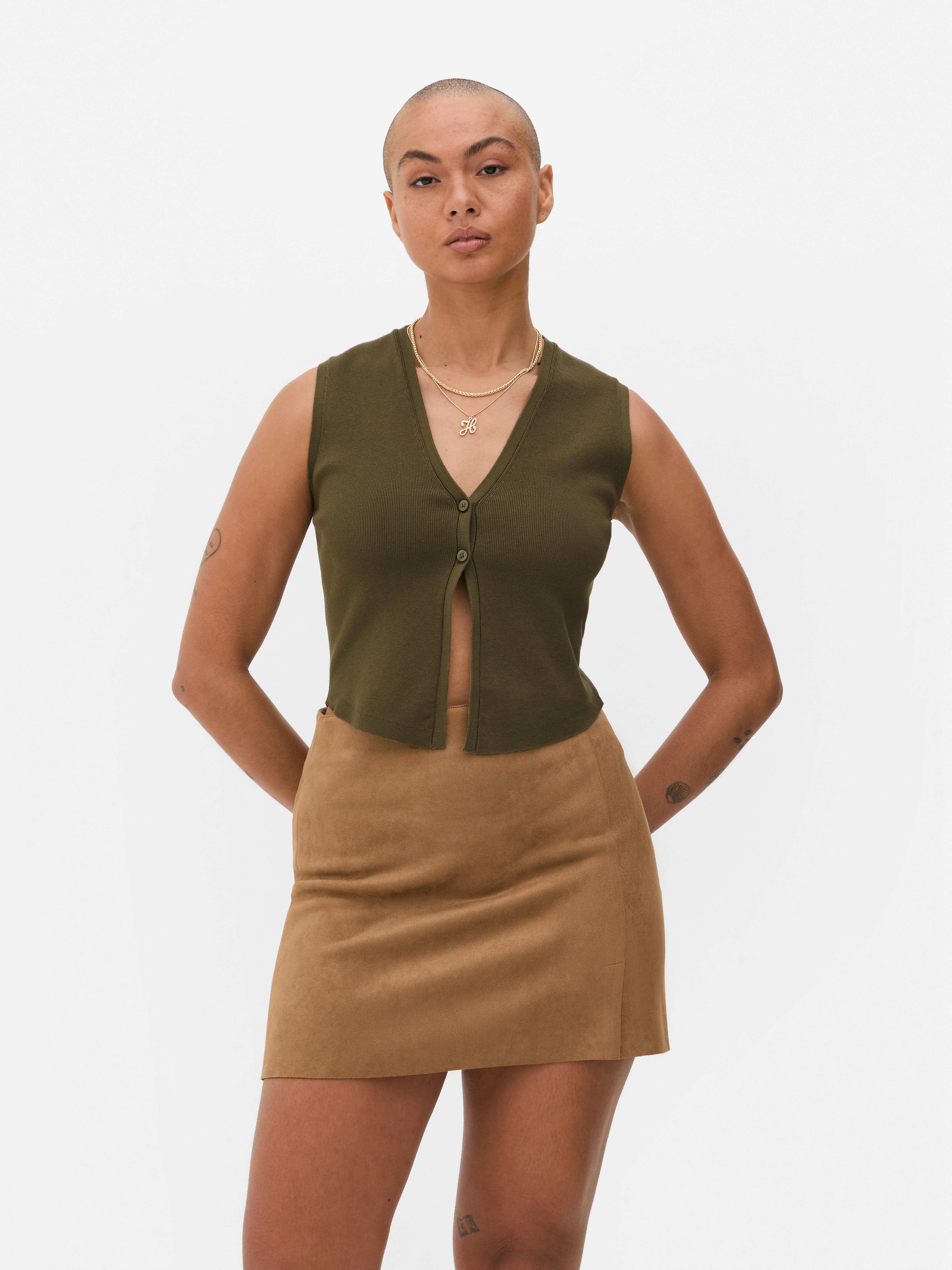 Kompakte Cardigan-Weste
