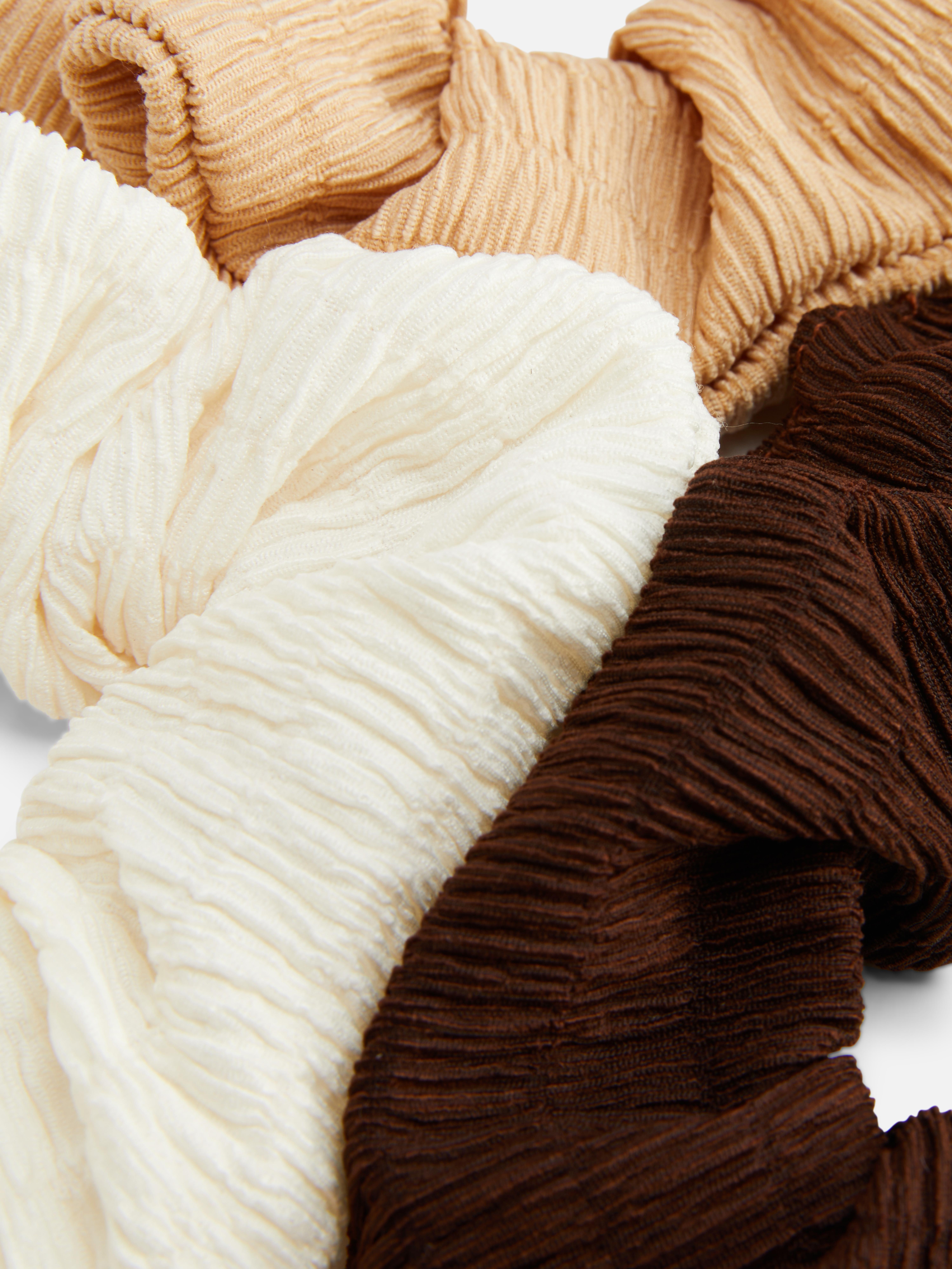 3pk Ribbed Hair Scrunchies