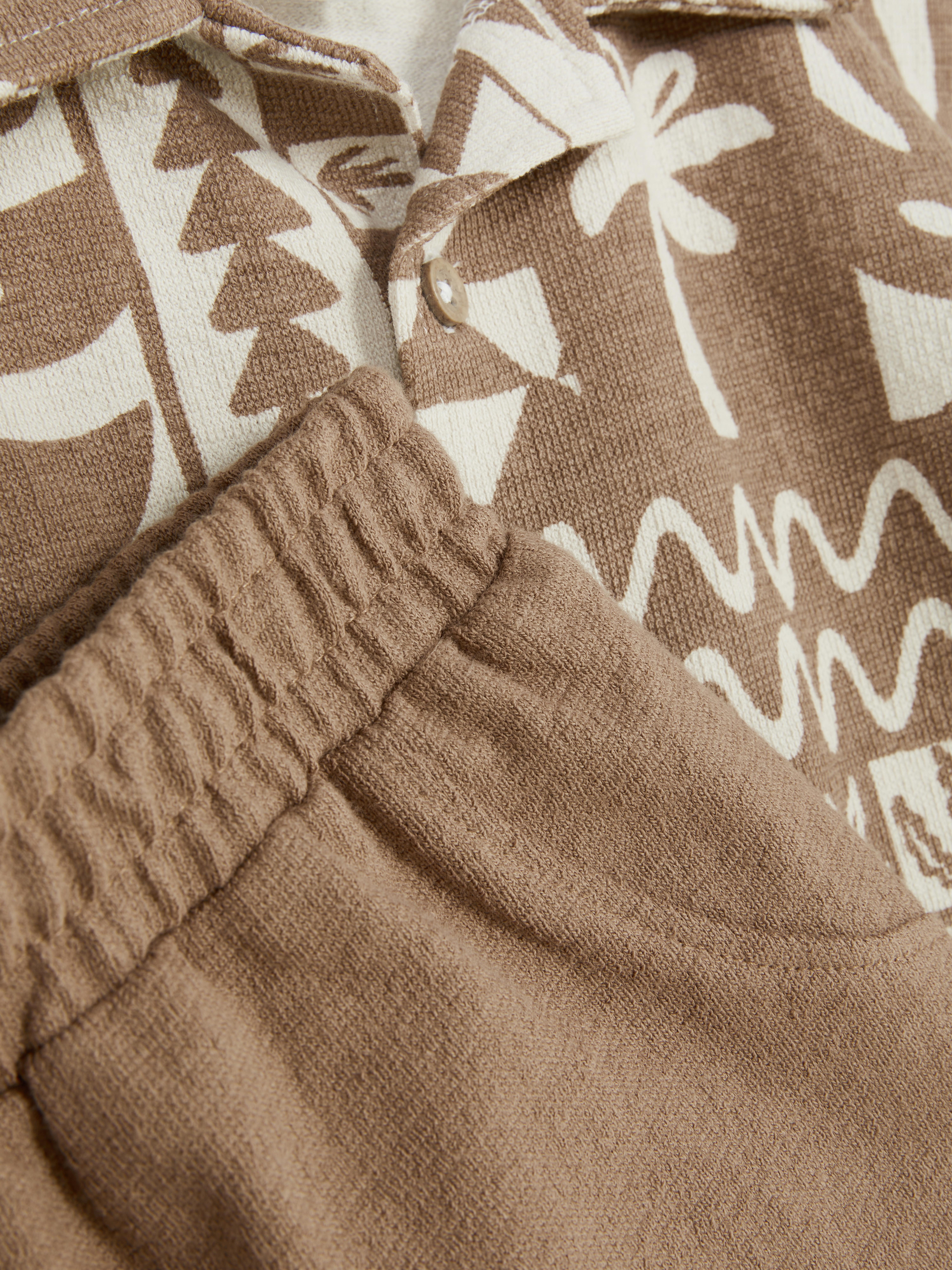 Hemd mit Knopfleiste und Shorts im Set