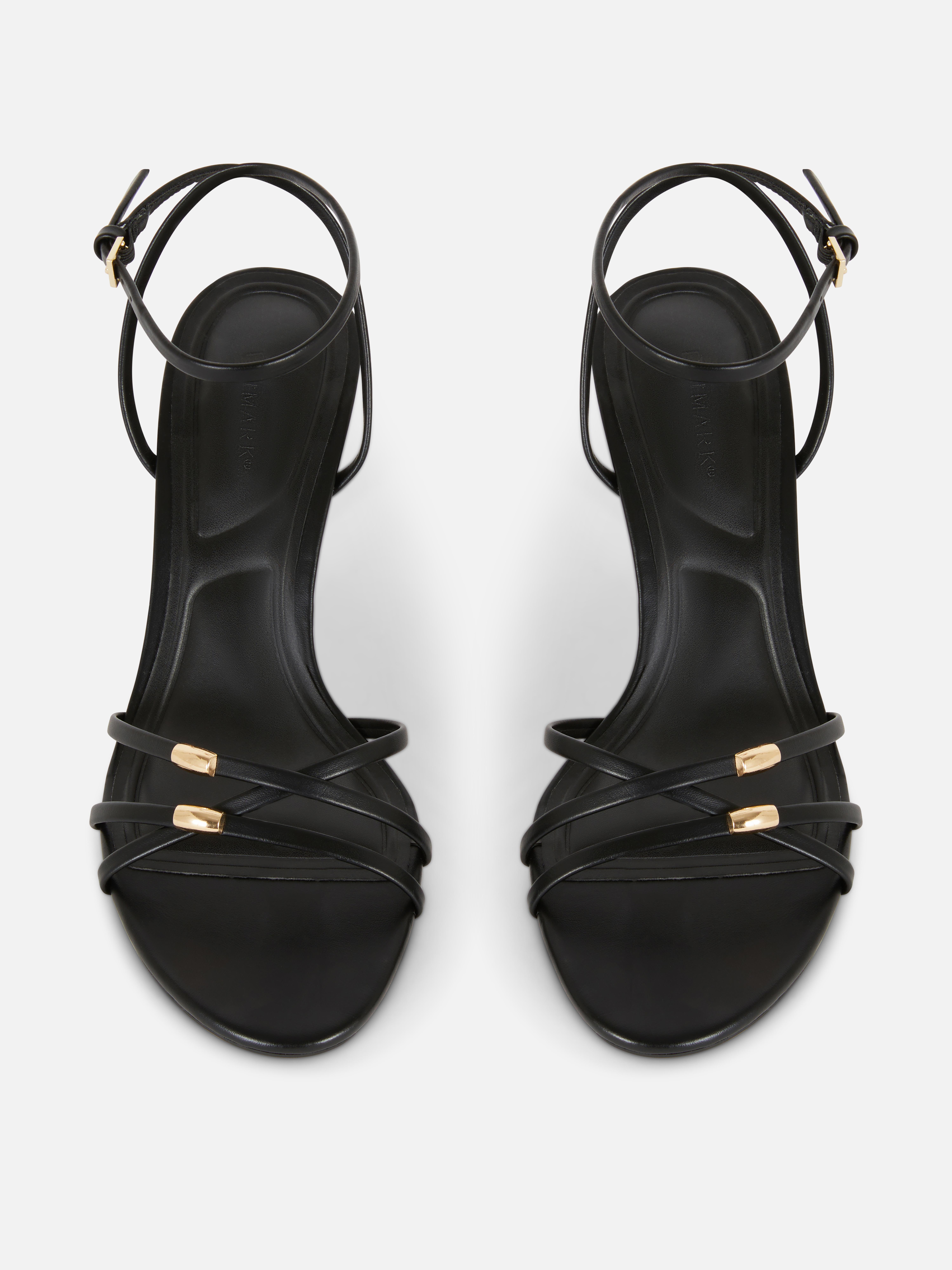 Strappy Metal Detail Heeled Sandals