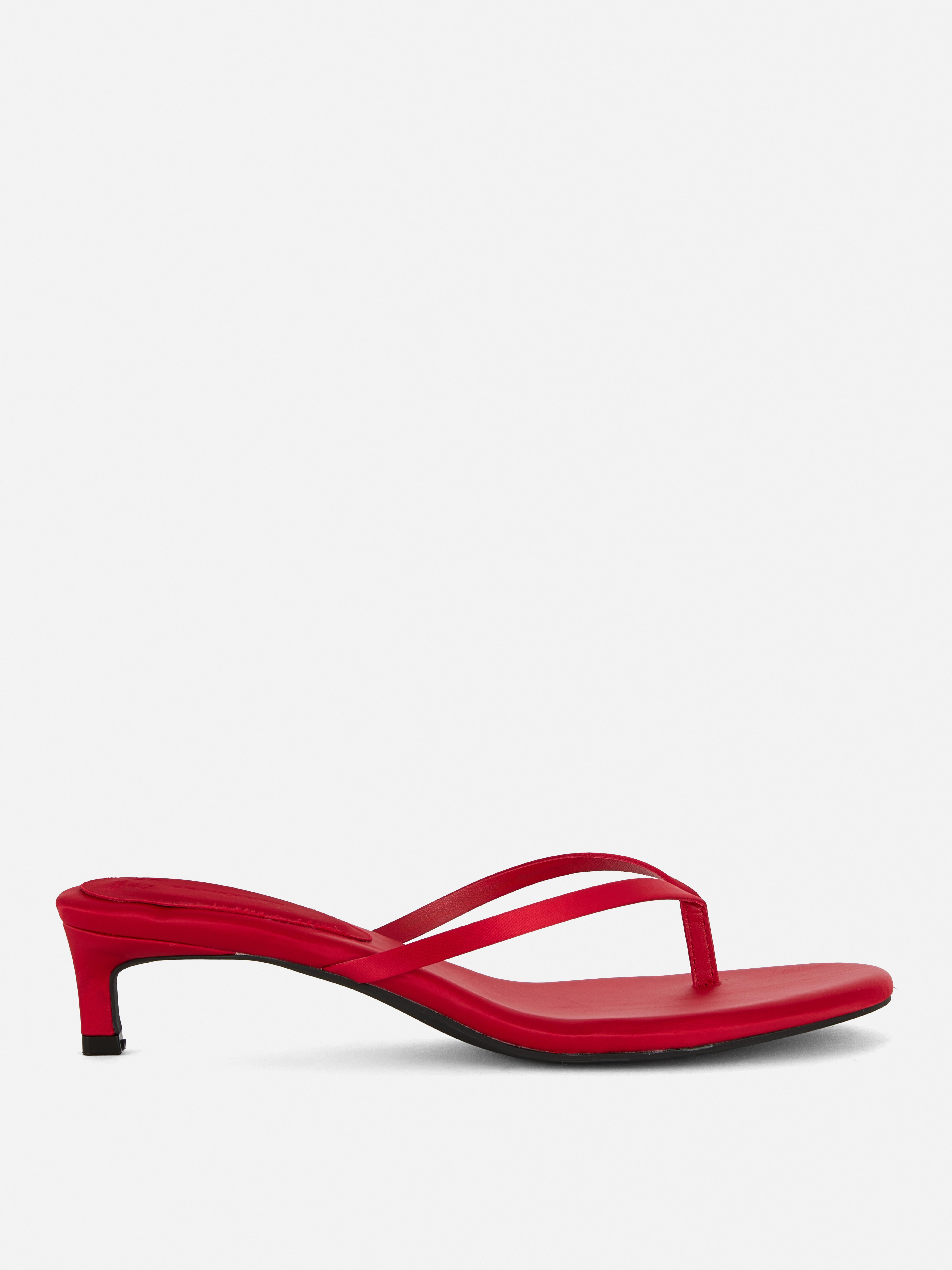 Satin Toe Post Mules