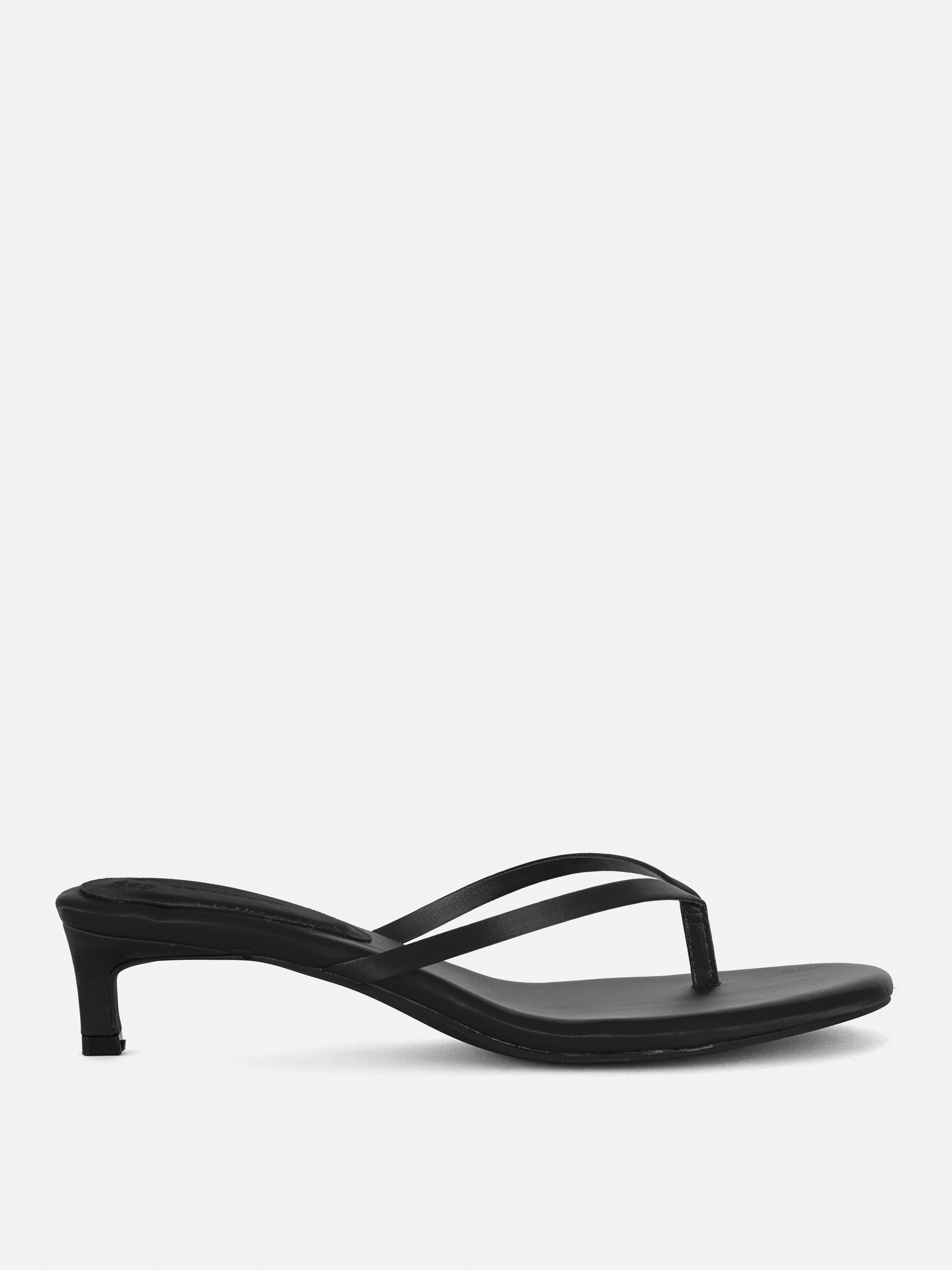 Satin Toe Post Mules