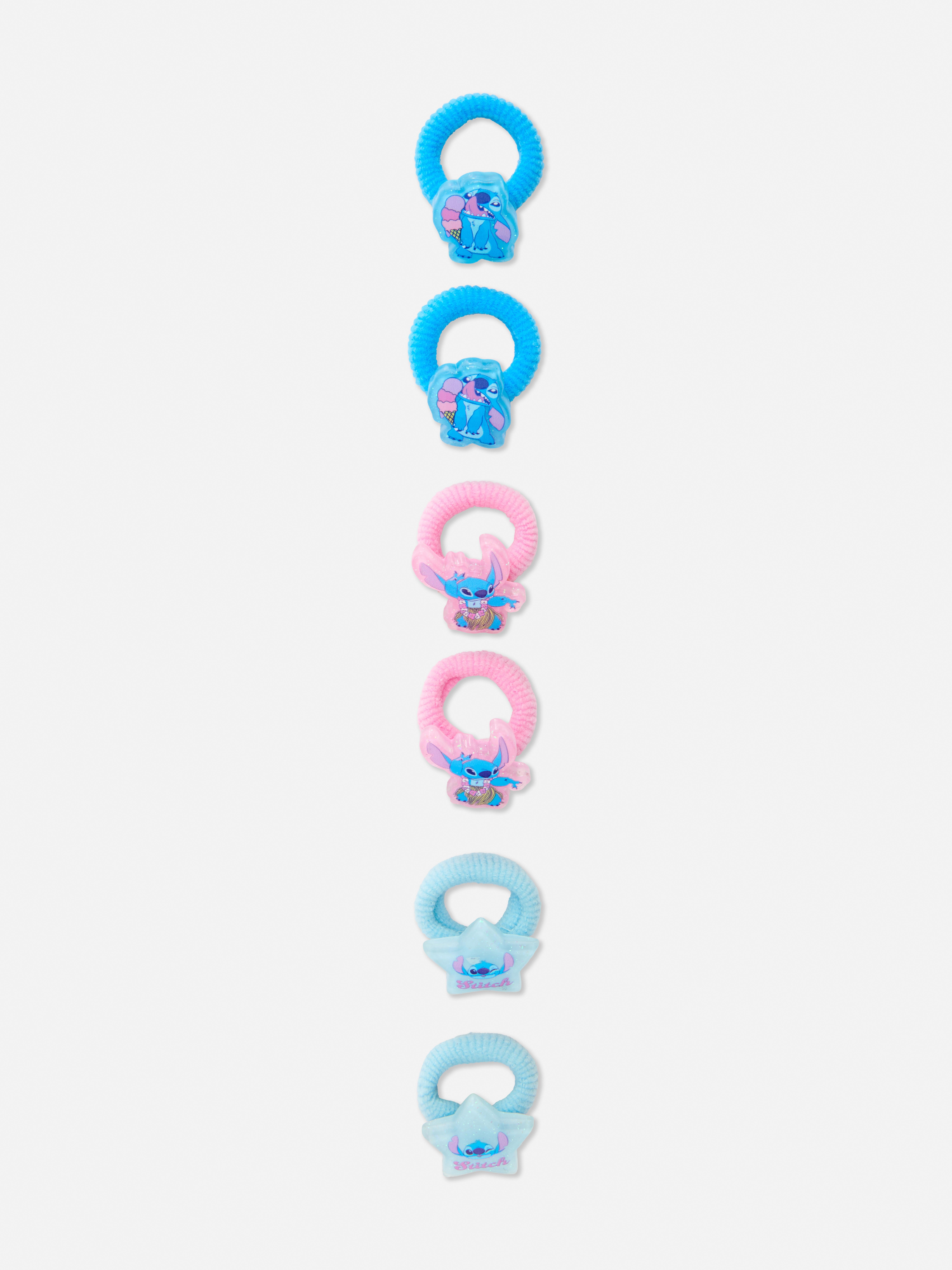 Pack de 6 gomas de pelo Stitch de Disney
