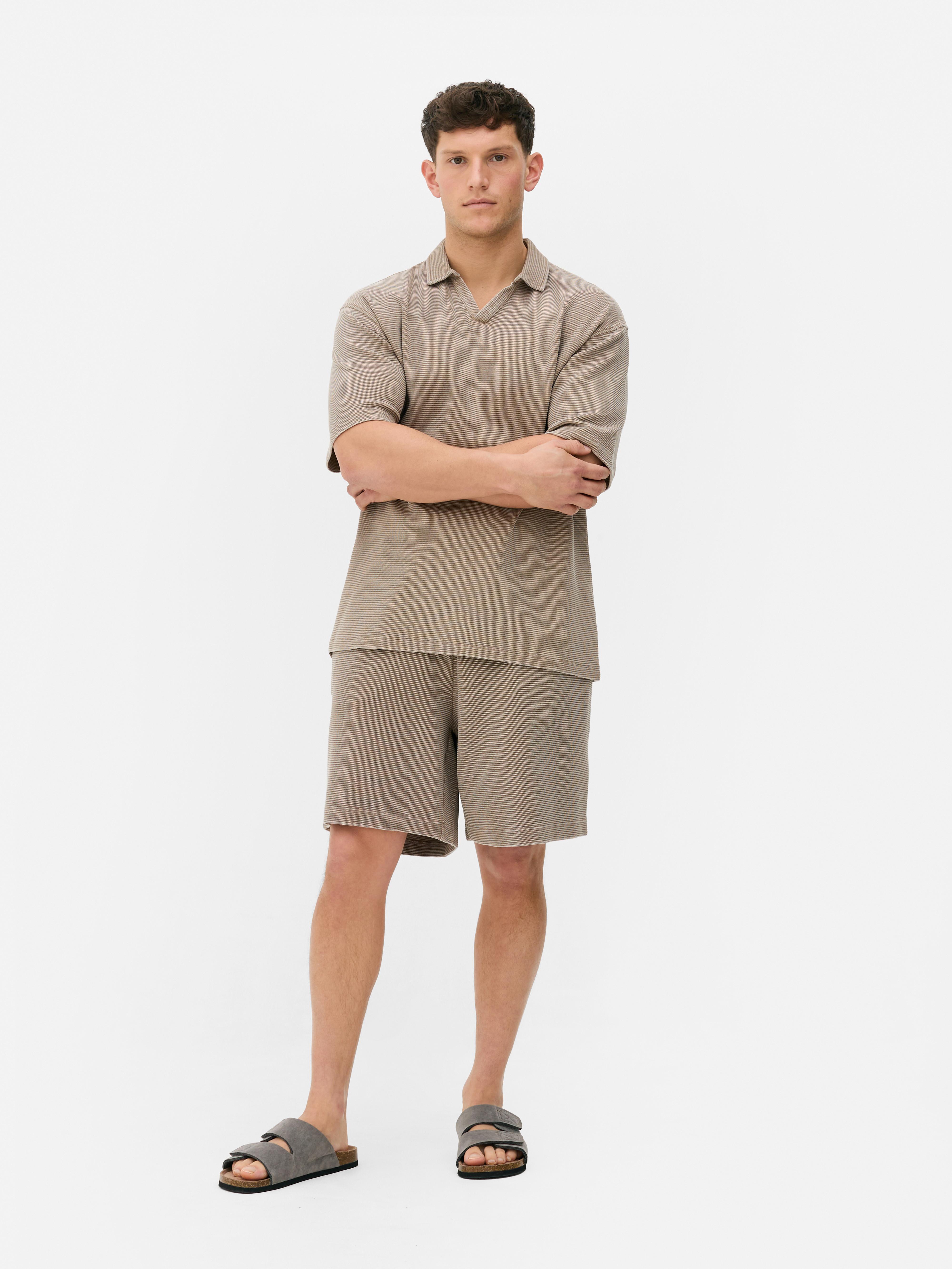Tricou polo texturat