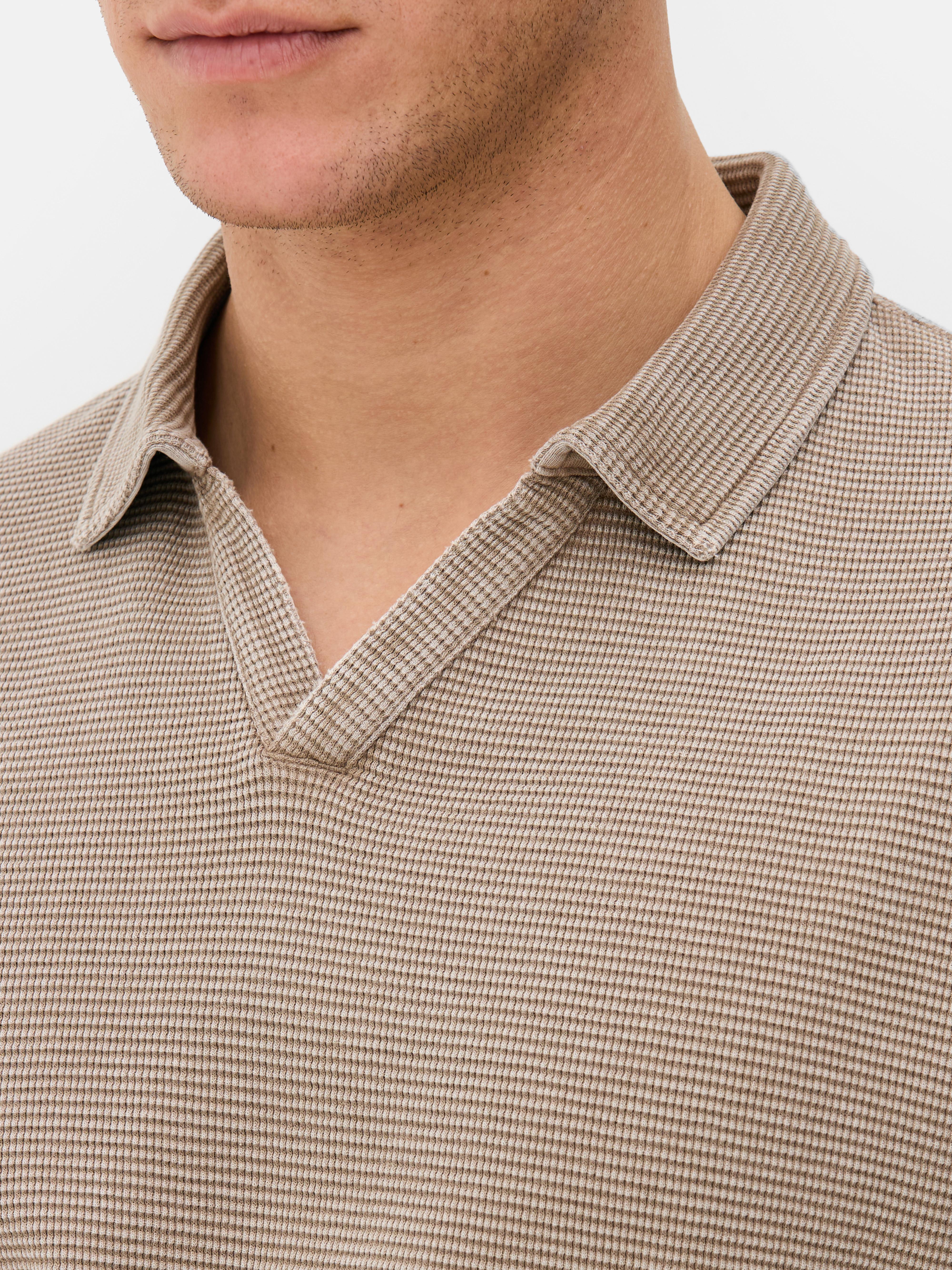 Tricou polo texturat