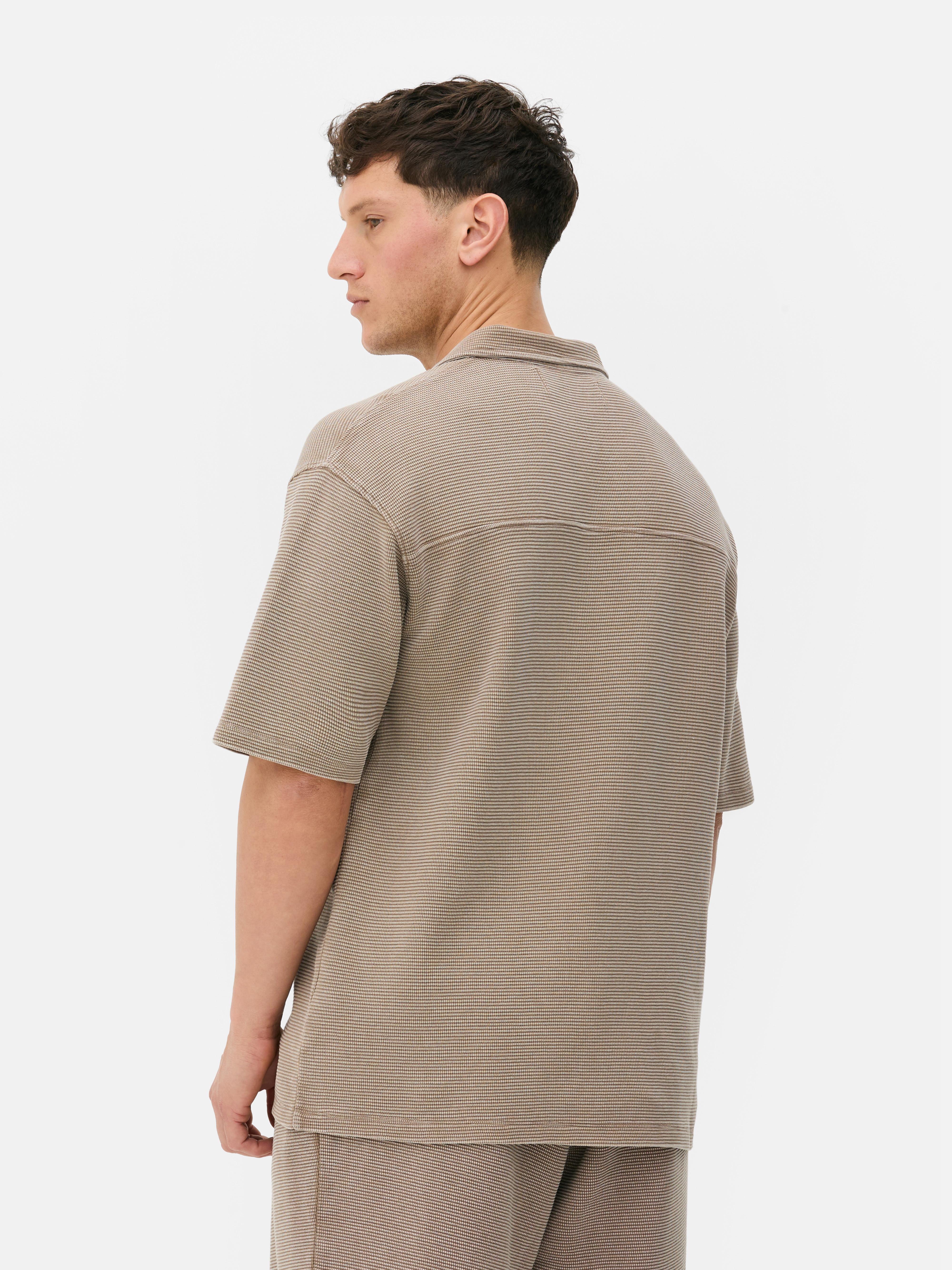 Tricou polo texturat