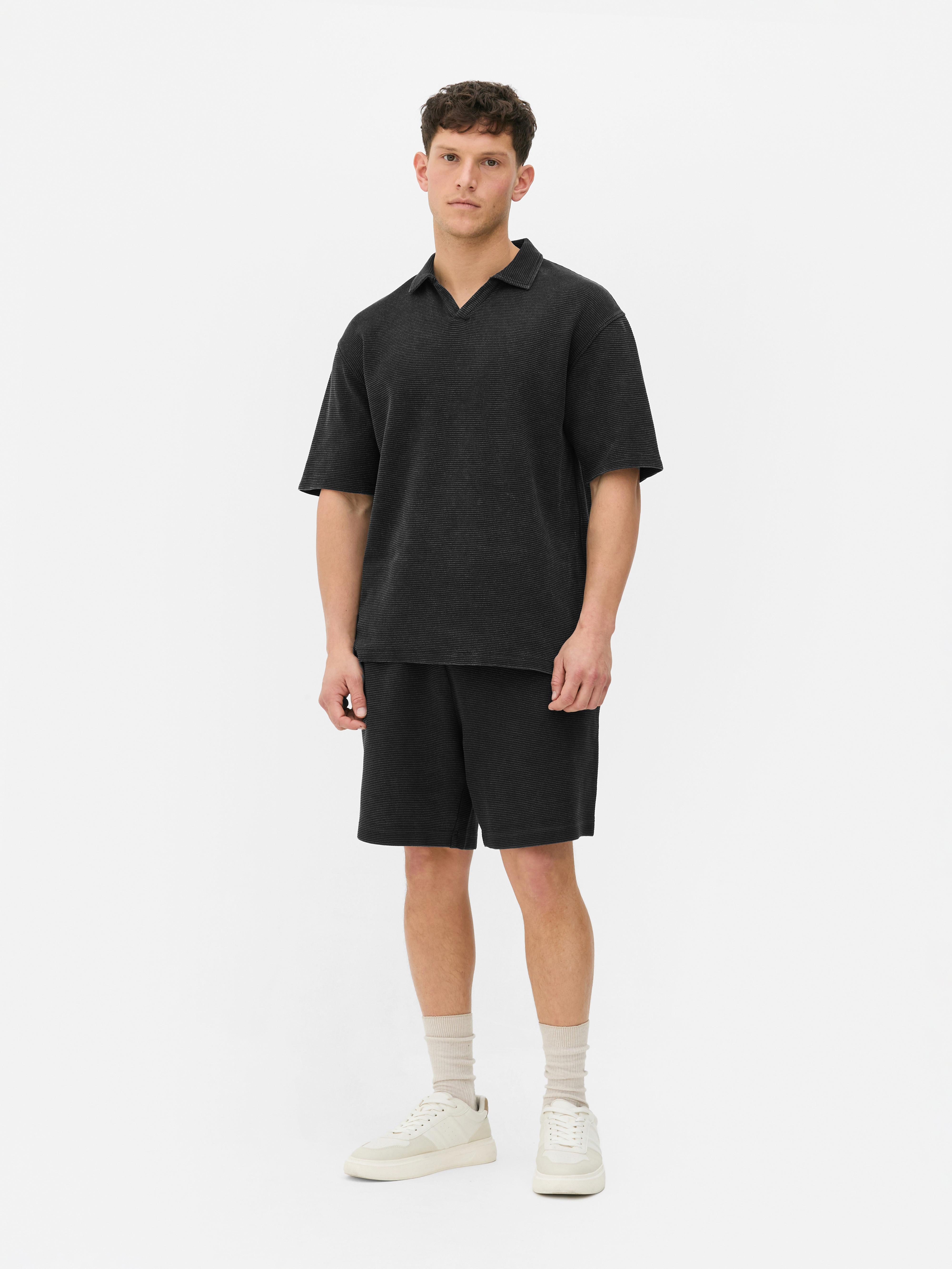 Tricou polo texturat