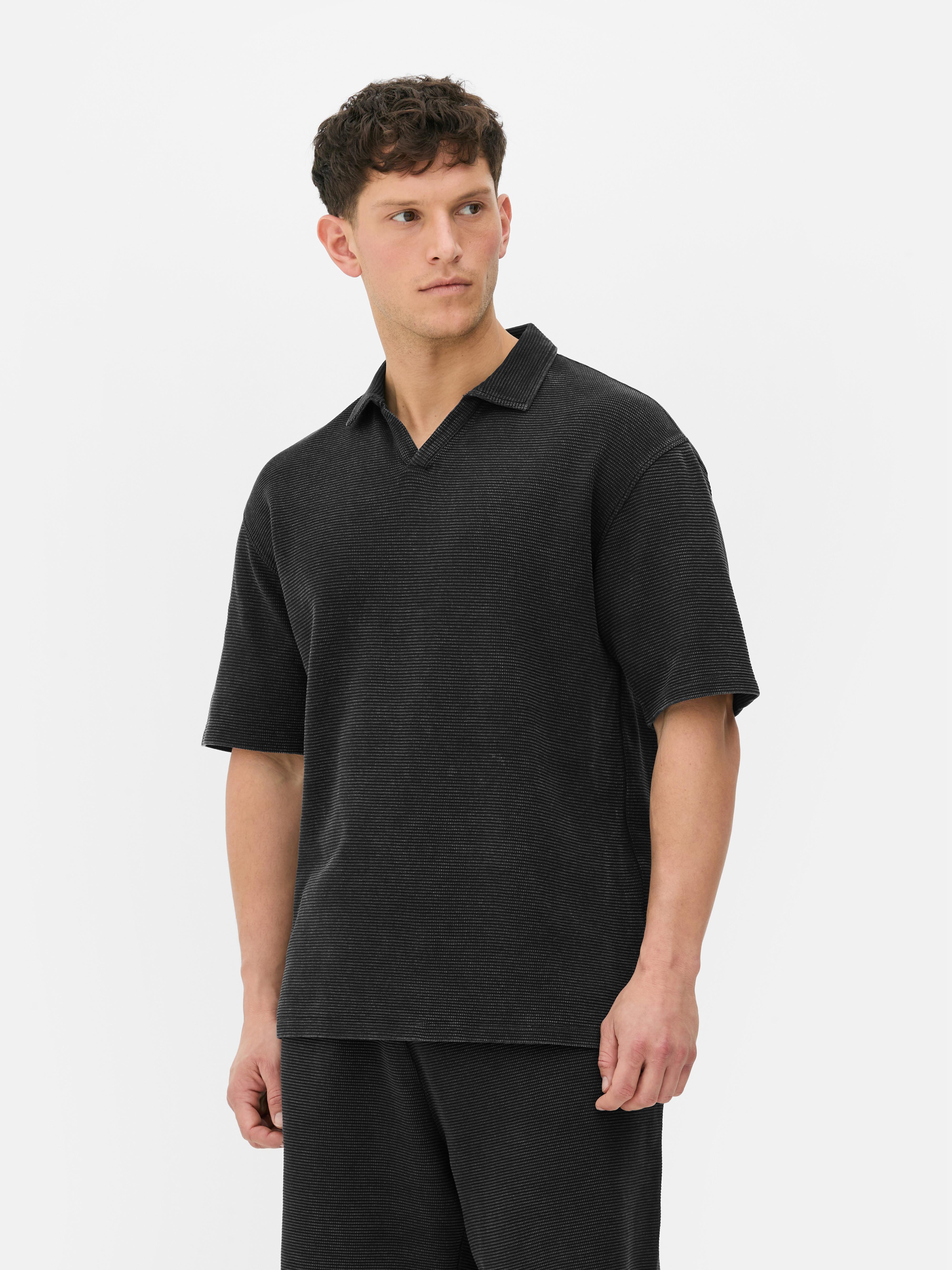 Tricou polo texturat