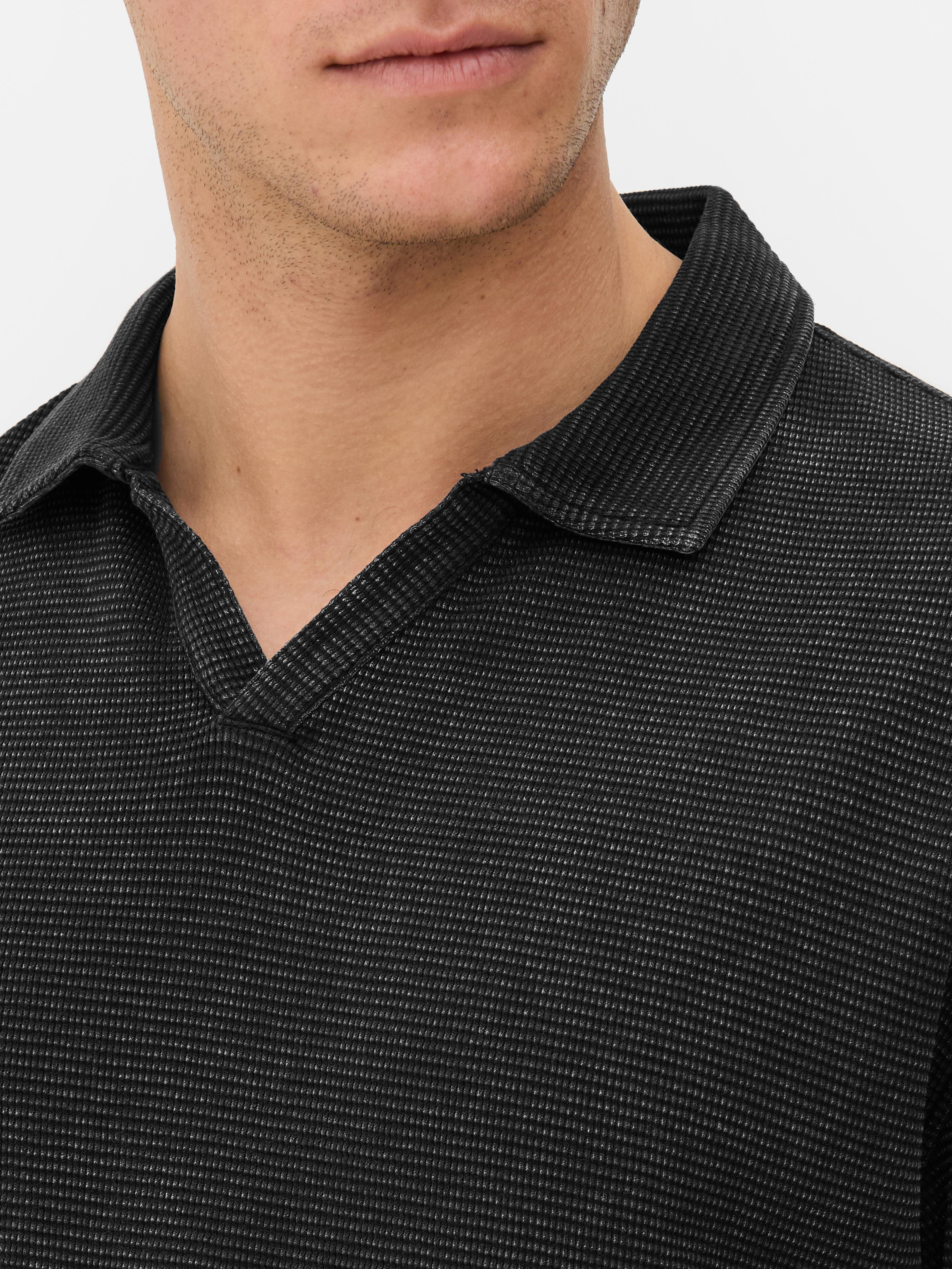 Tricou polo texturat