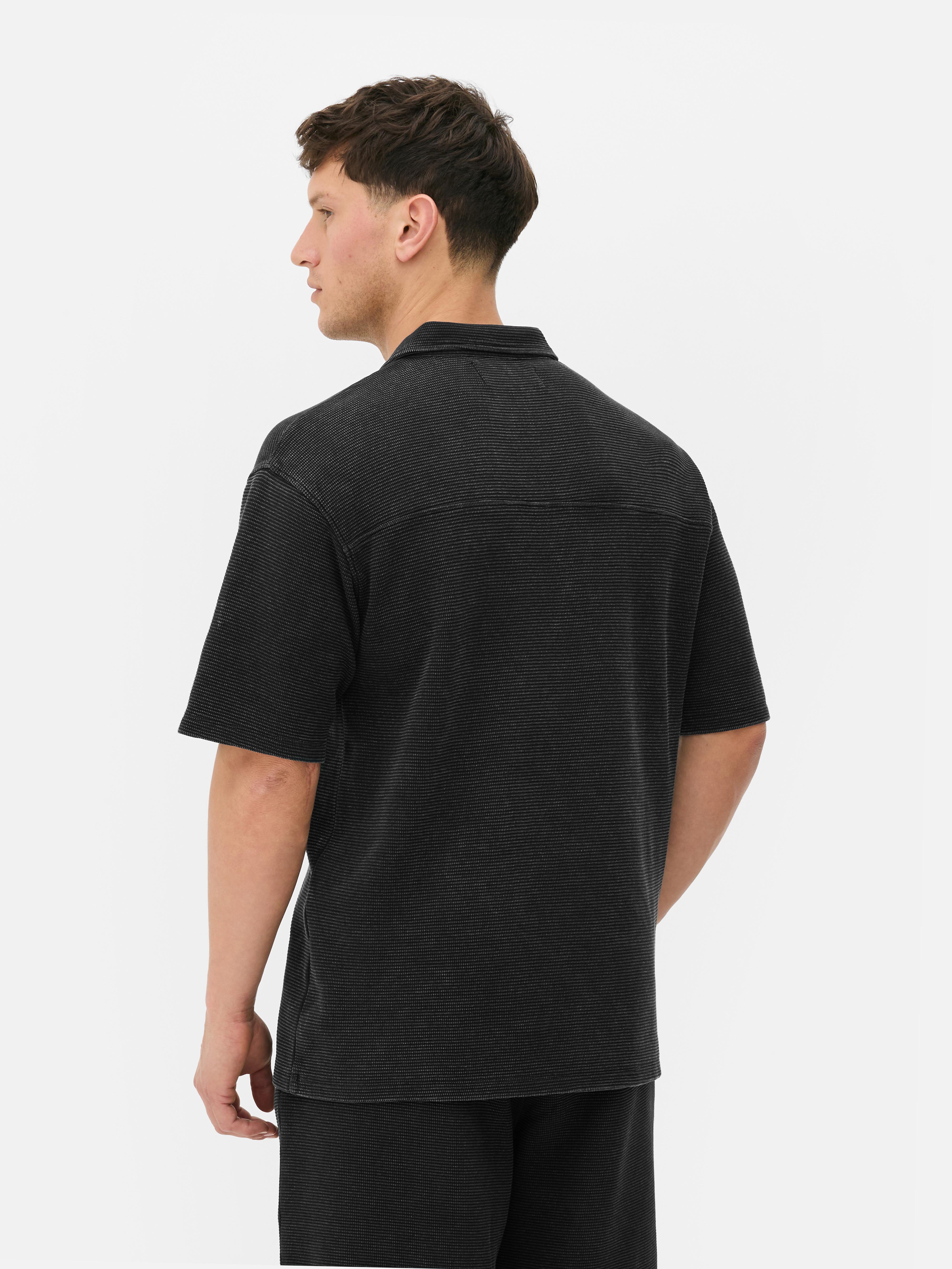 Tricou polo texturat