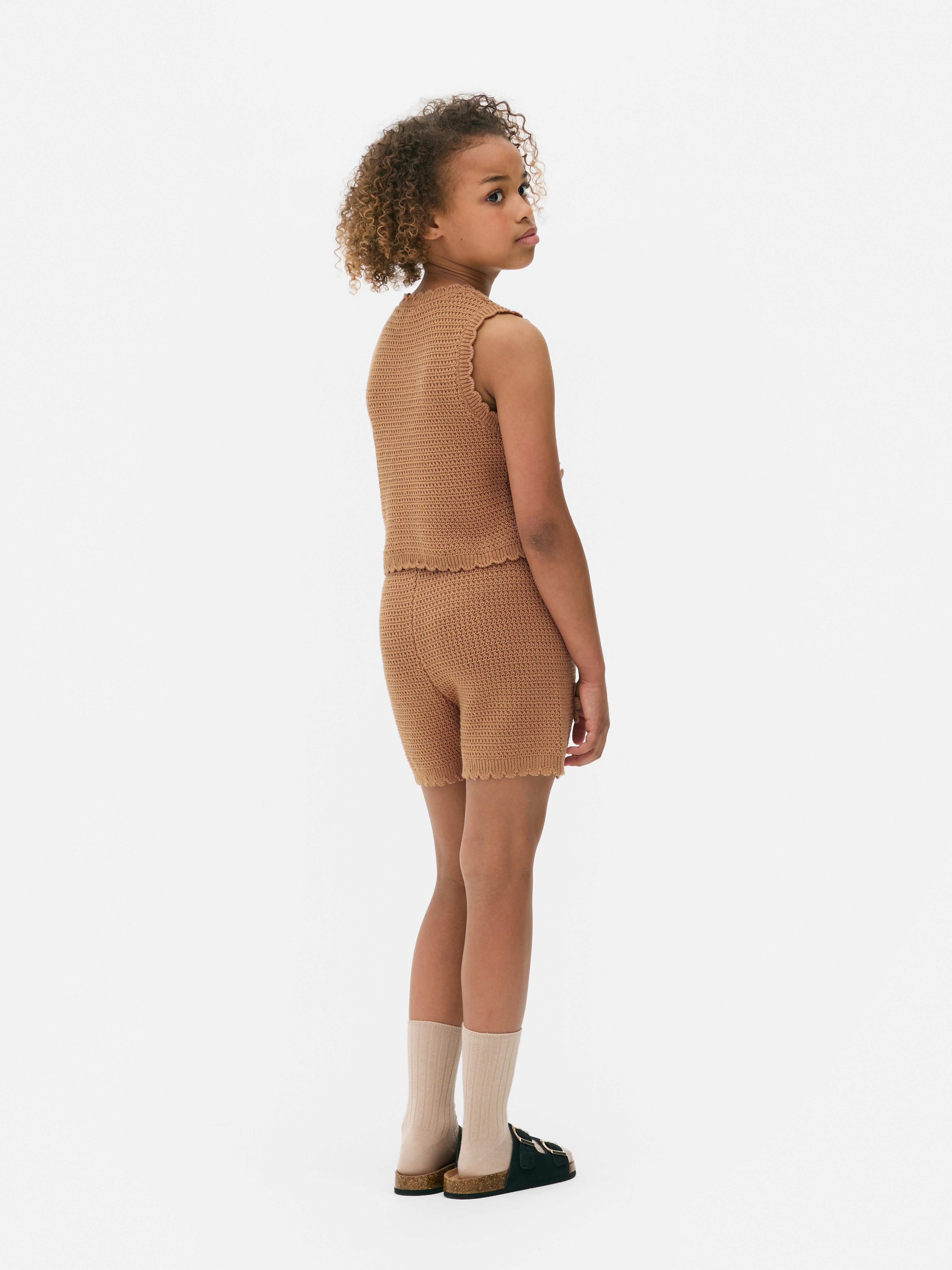 1.5-12yrs | Stacey Solomon Floral Crochet Vest and Shorts Set