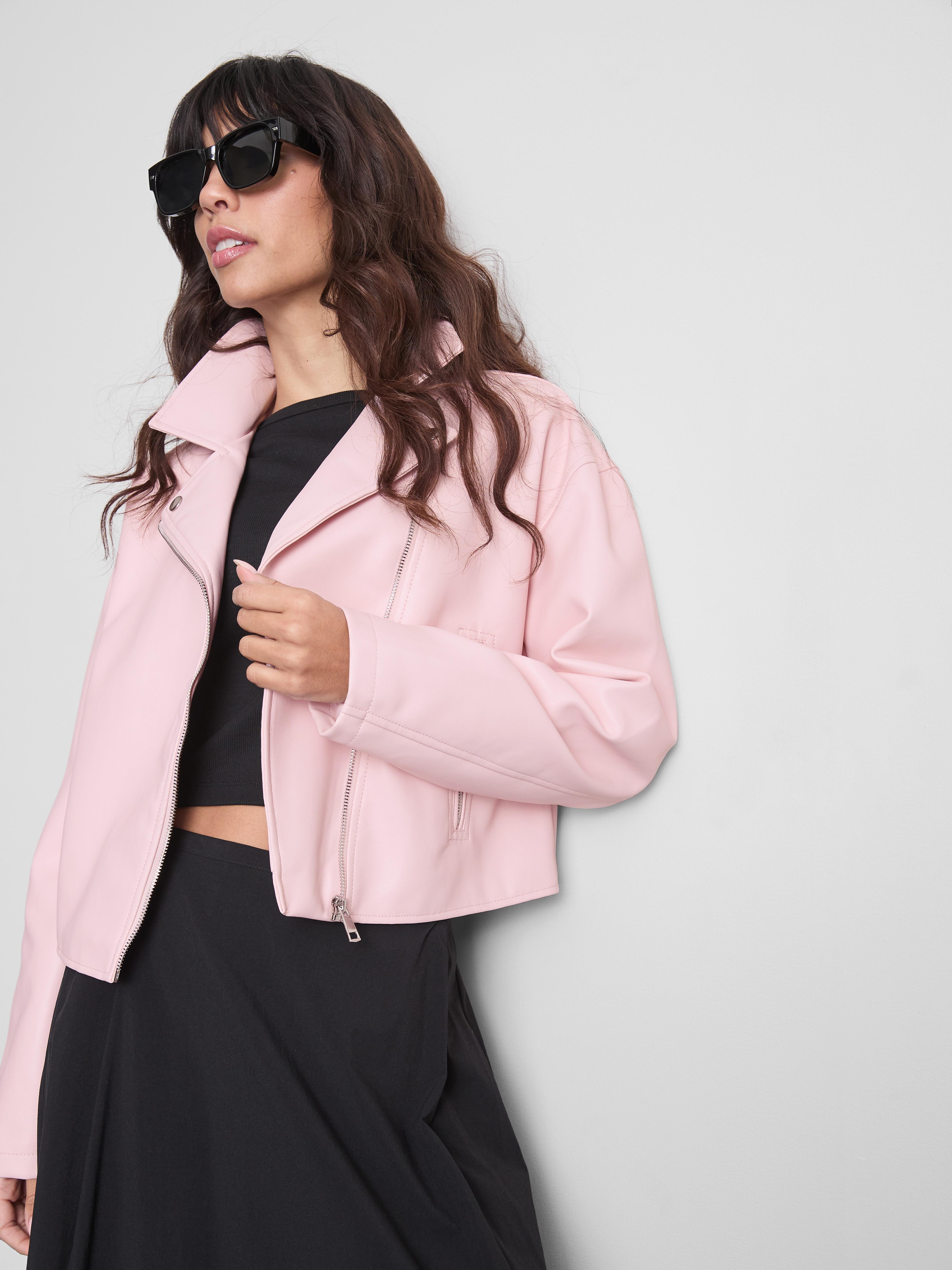 Essential Biker Jacket Pink