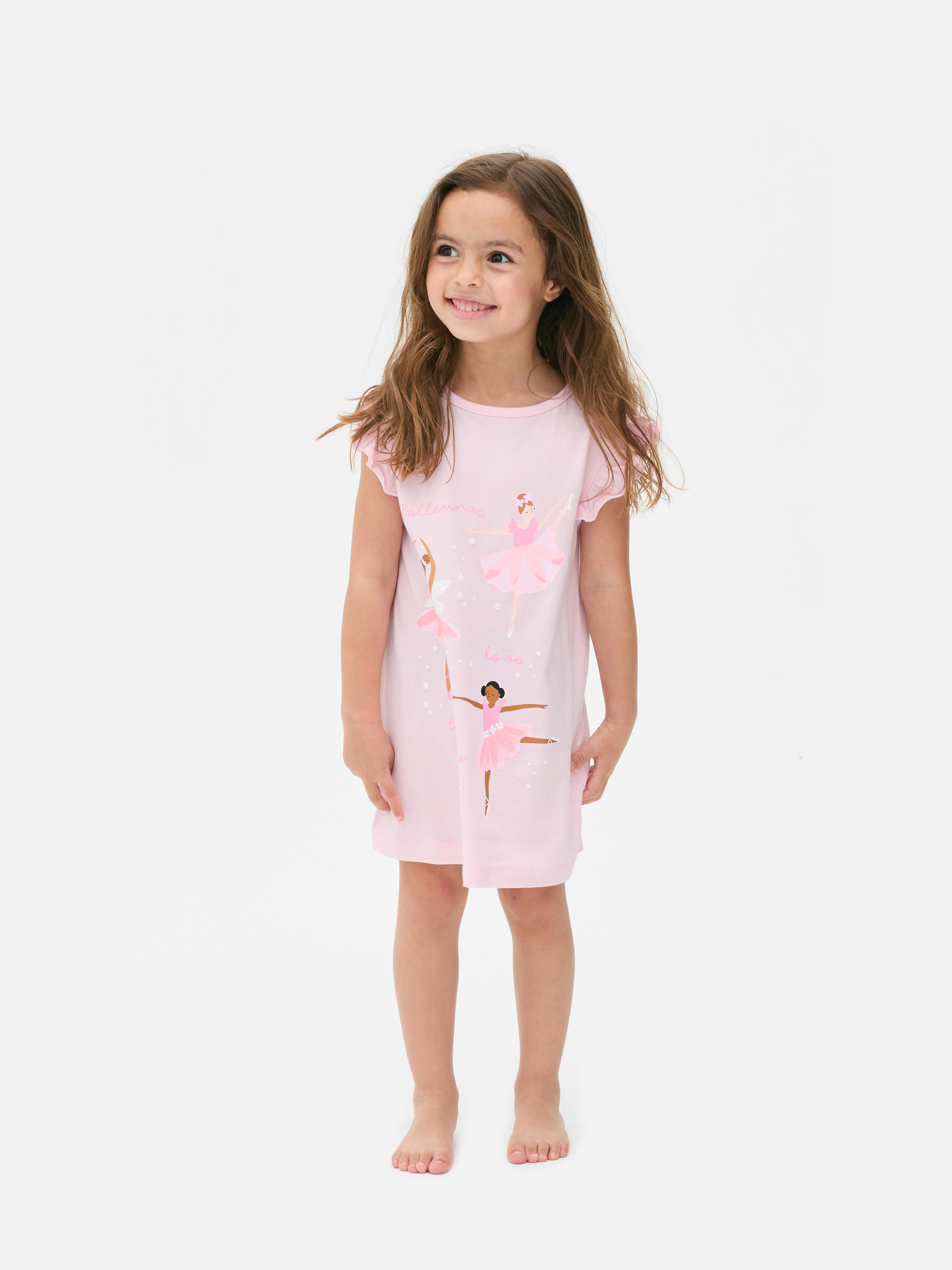 18 mois-8 ans | T-shirt de nuit à volants et motif ballerine