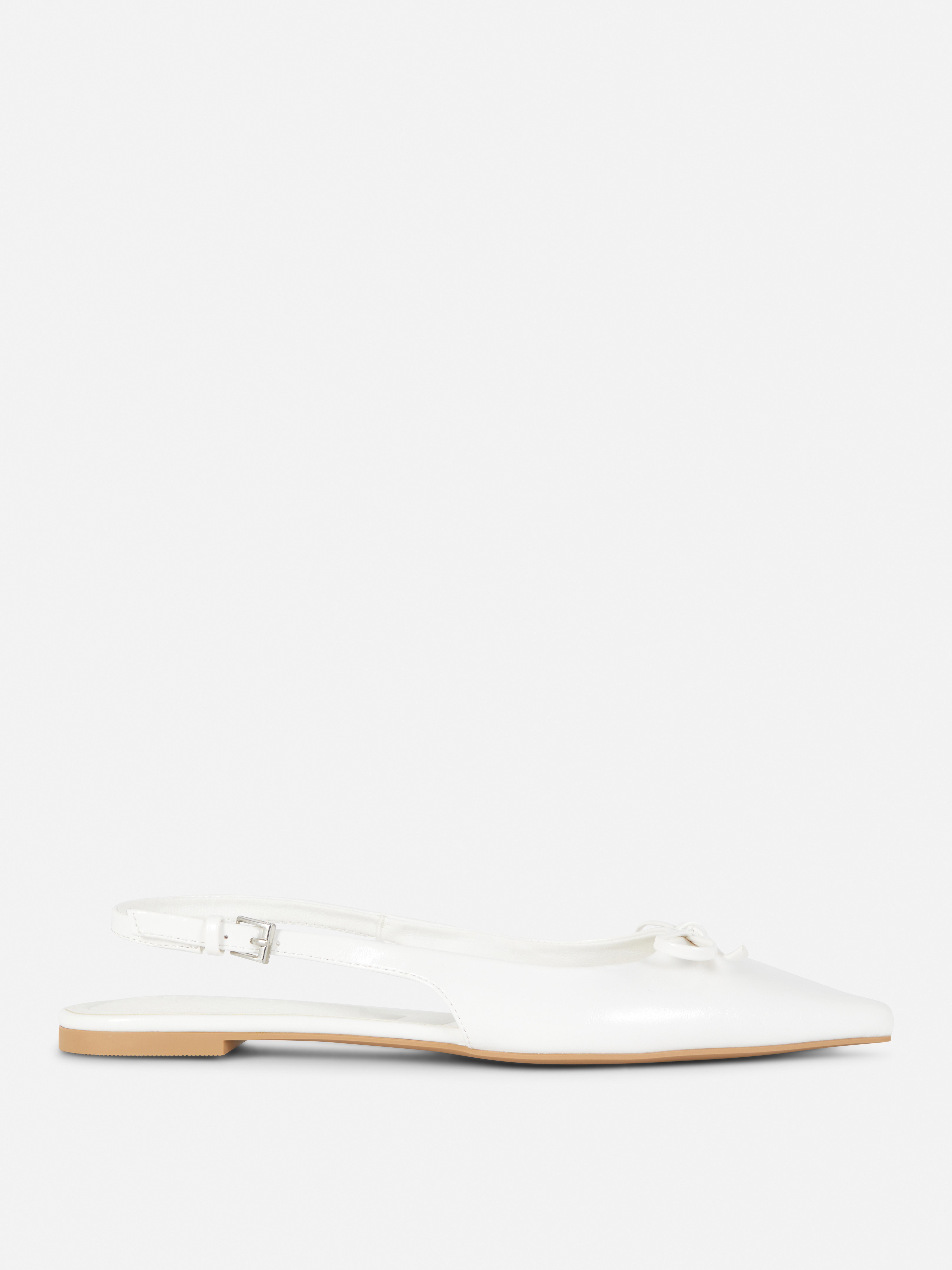 Slingbacks met puntige neus en strikje