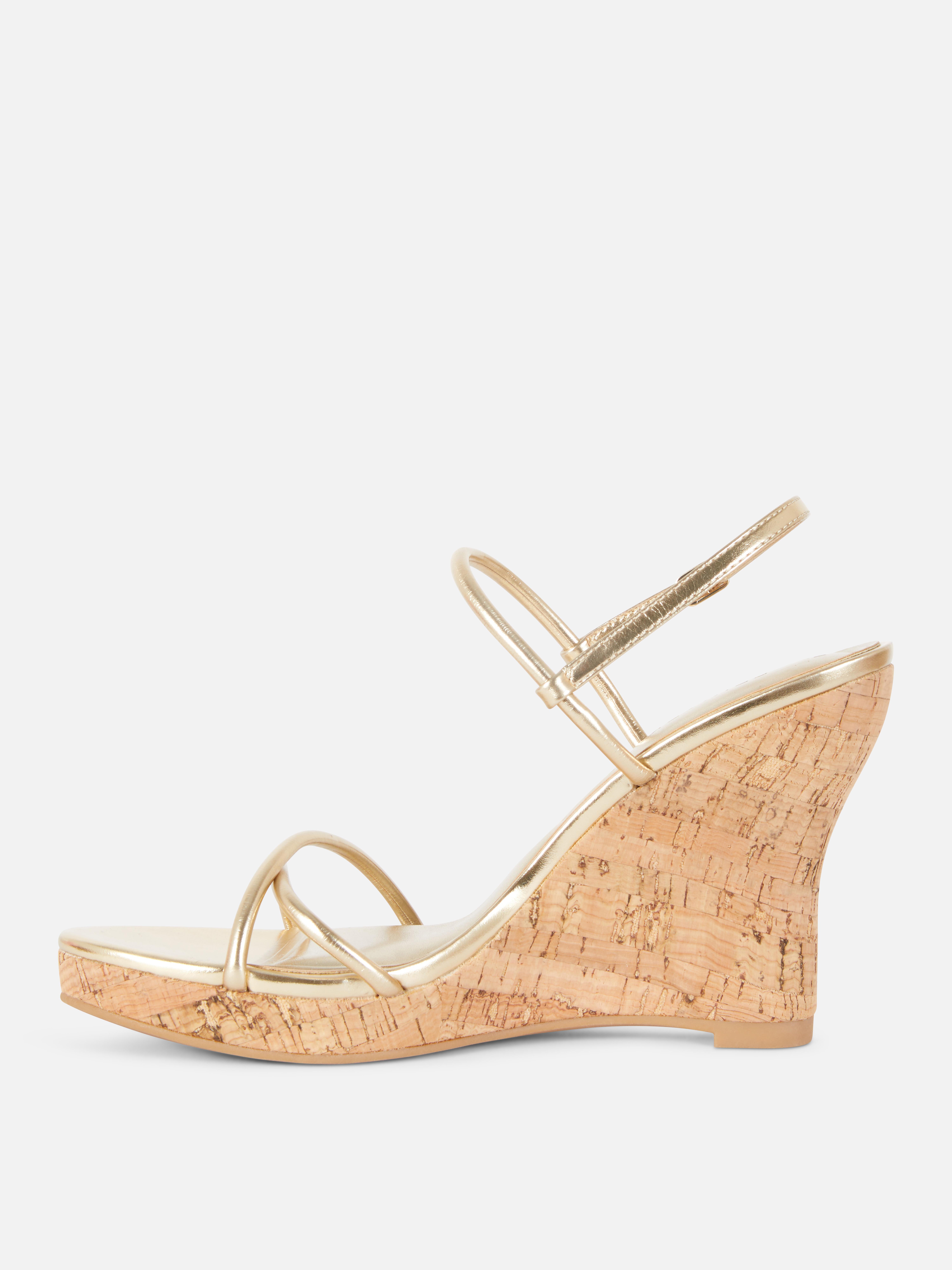 Nette sandalen met sleehak van kurk