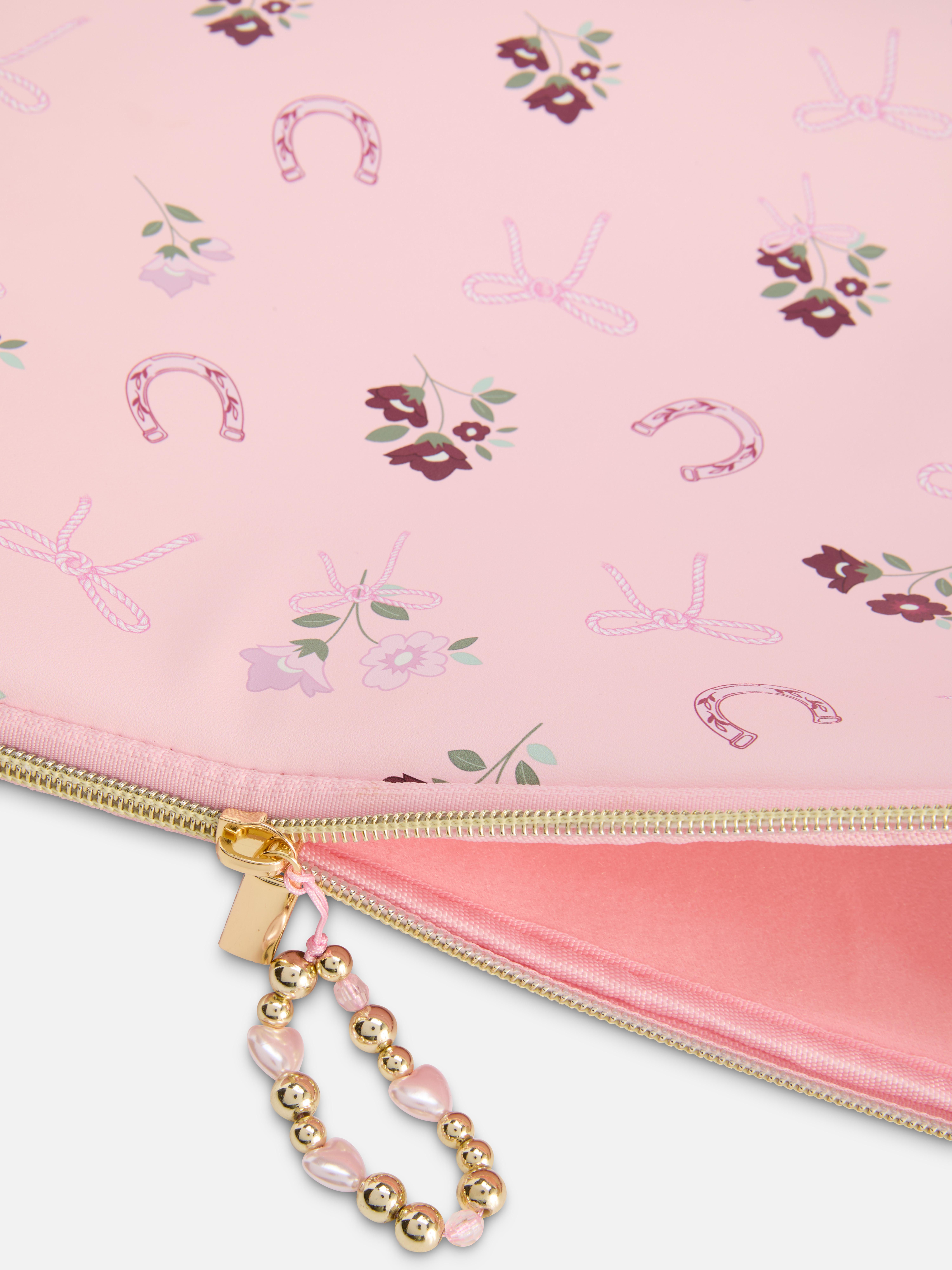 Laptophülle mit Rodeo- und Rosenmuster