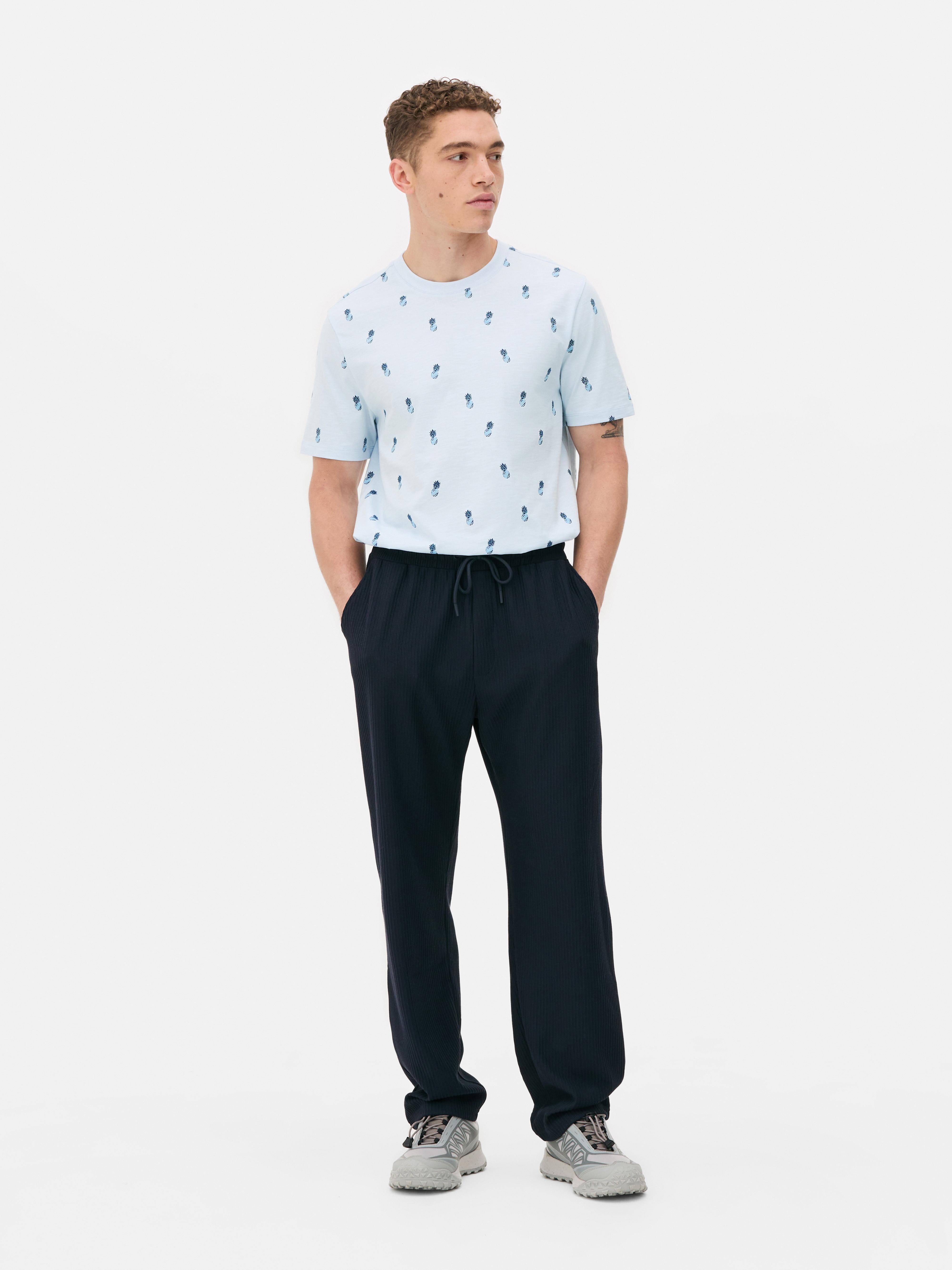 Tricou cu mânecă scurtă și model ananas