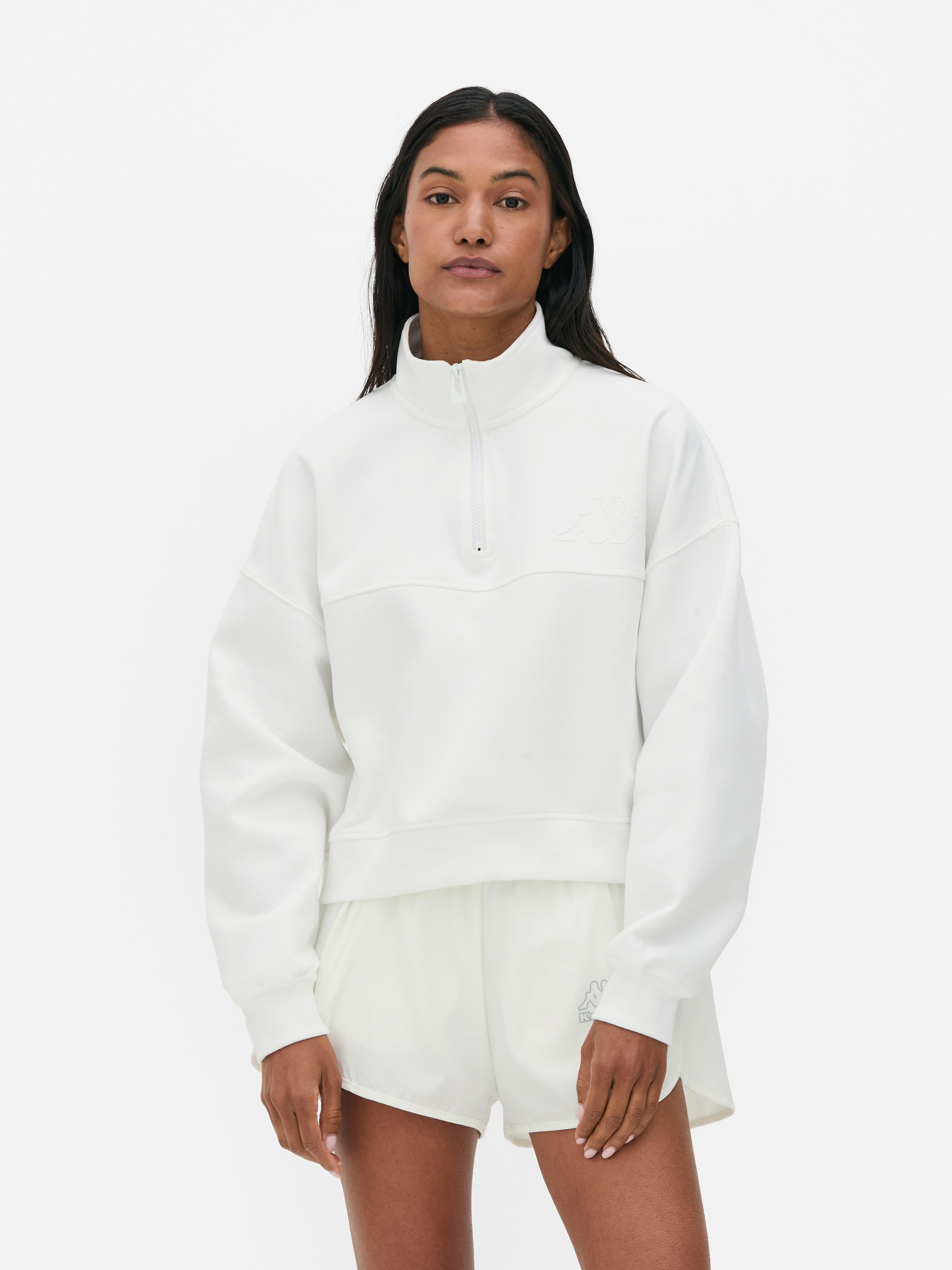 Women's White Kappa x Primark Half-Zip Sweatshirt | Primark