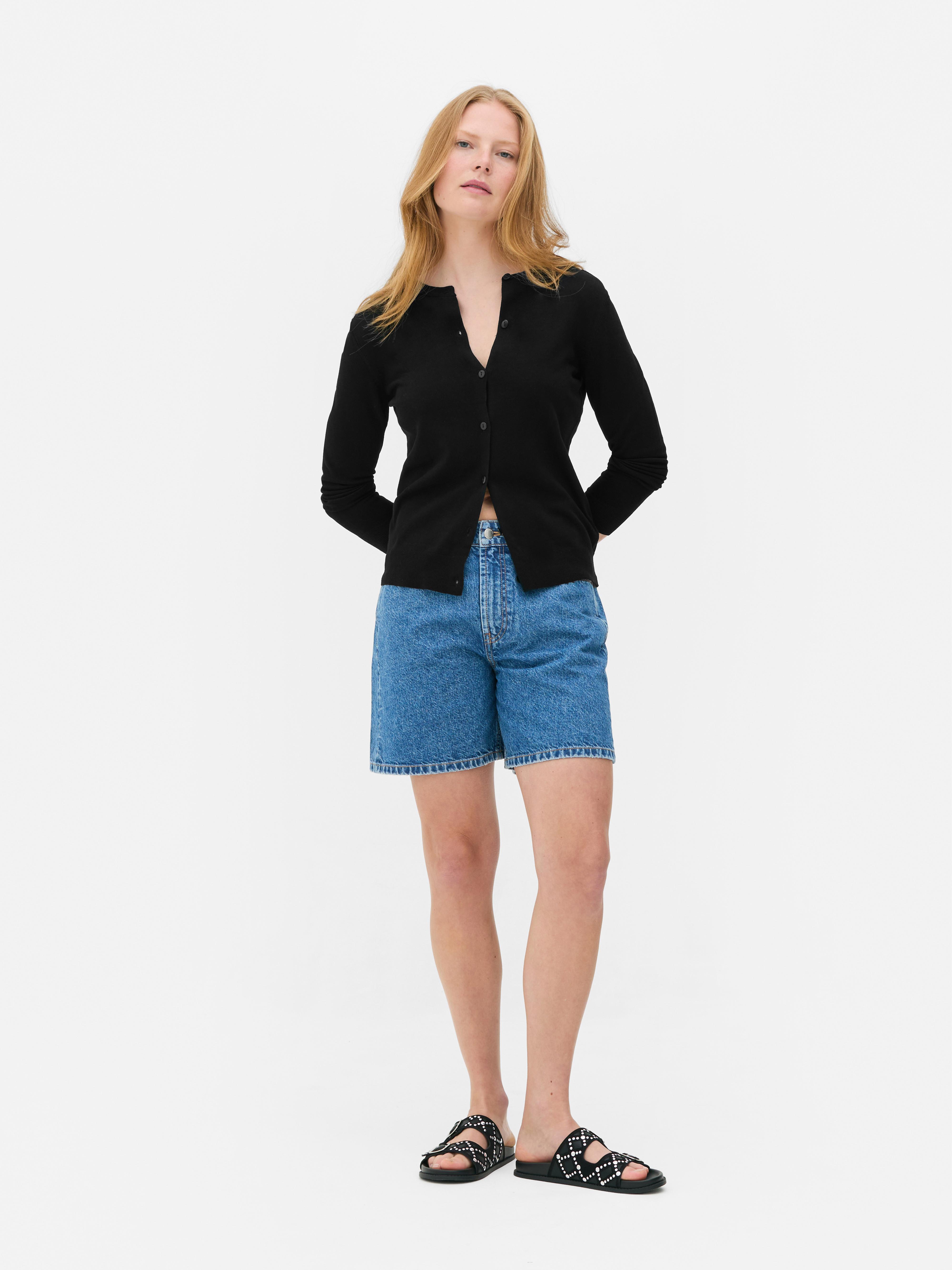 Cardigan girocollo