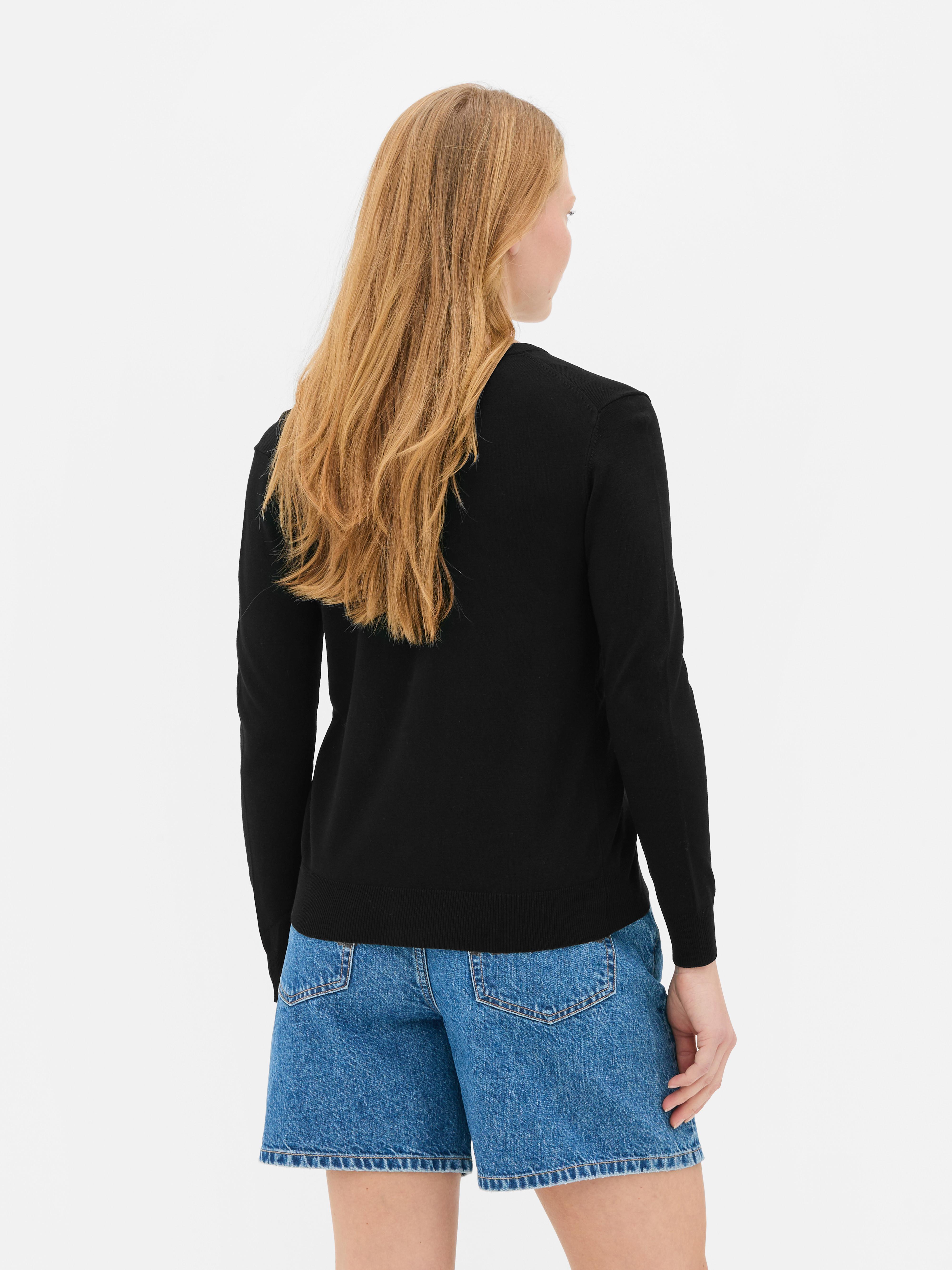 Cardigan girocollo