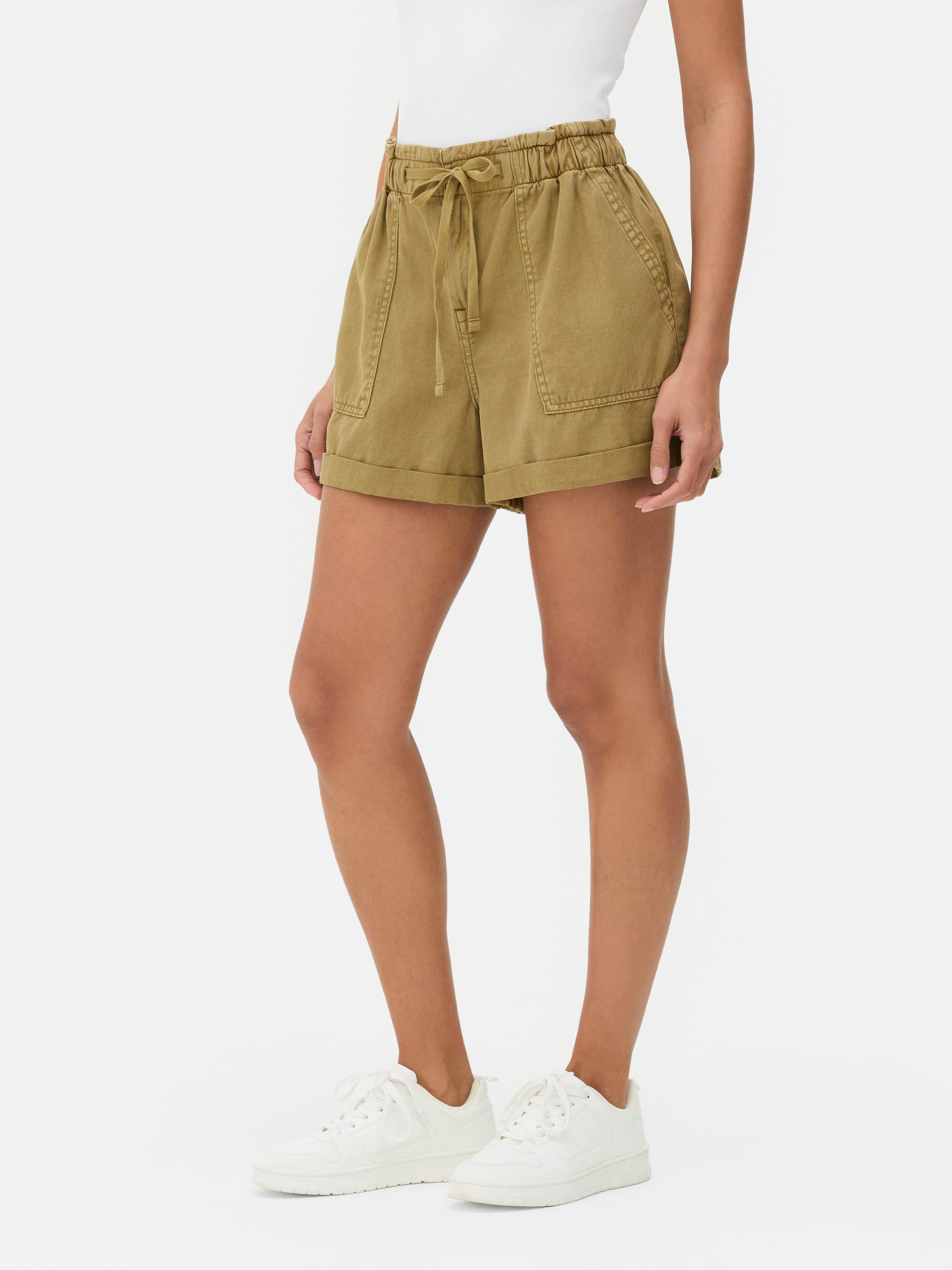Short décontracté à nouer à la taille