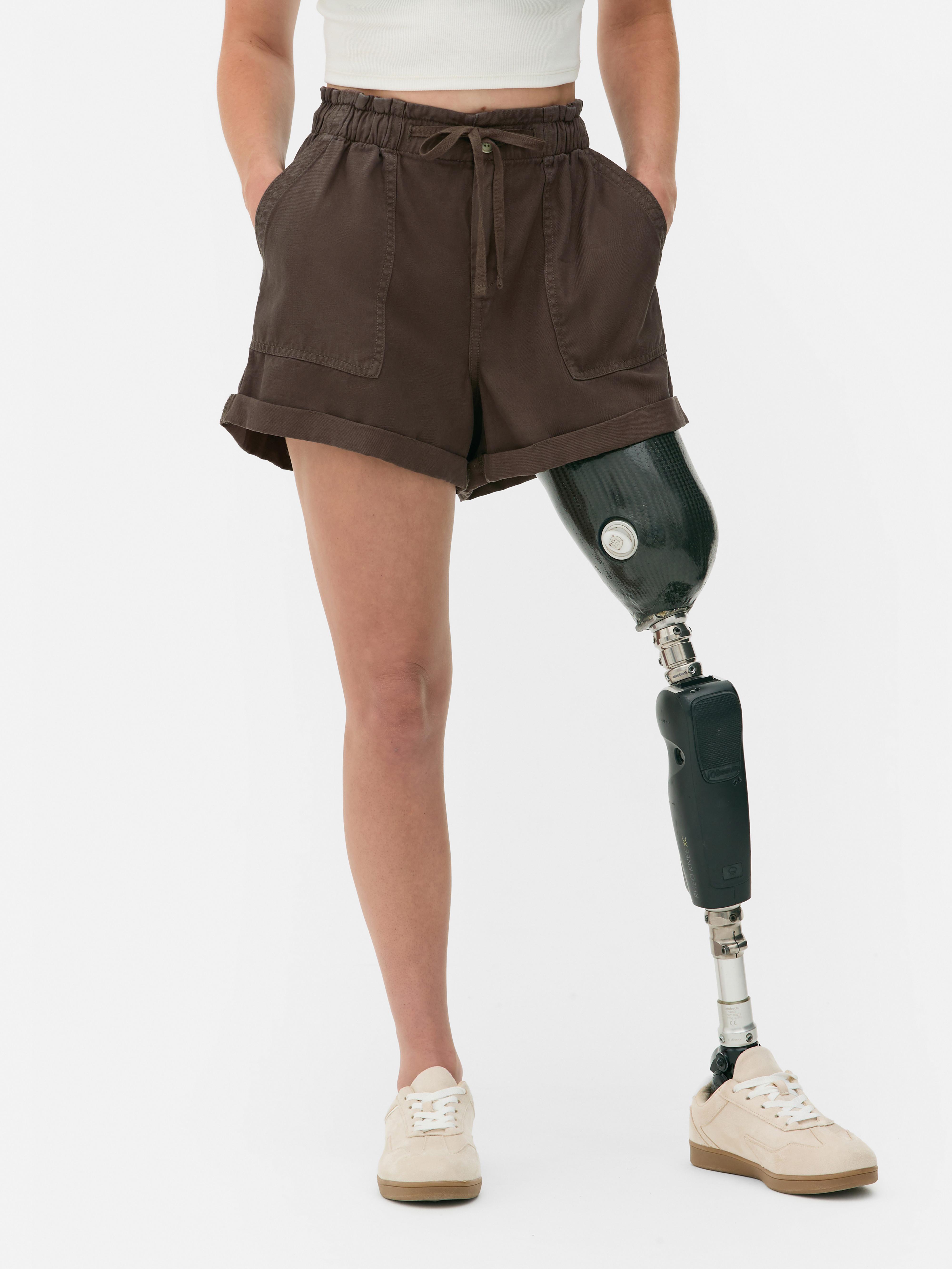 Short décontracté à nouer à la taille