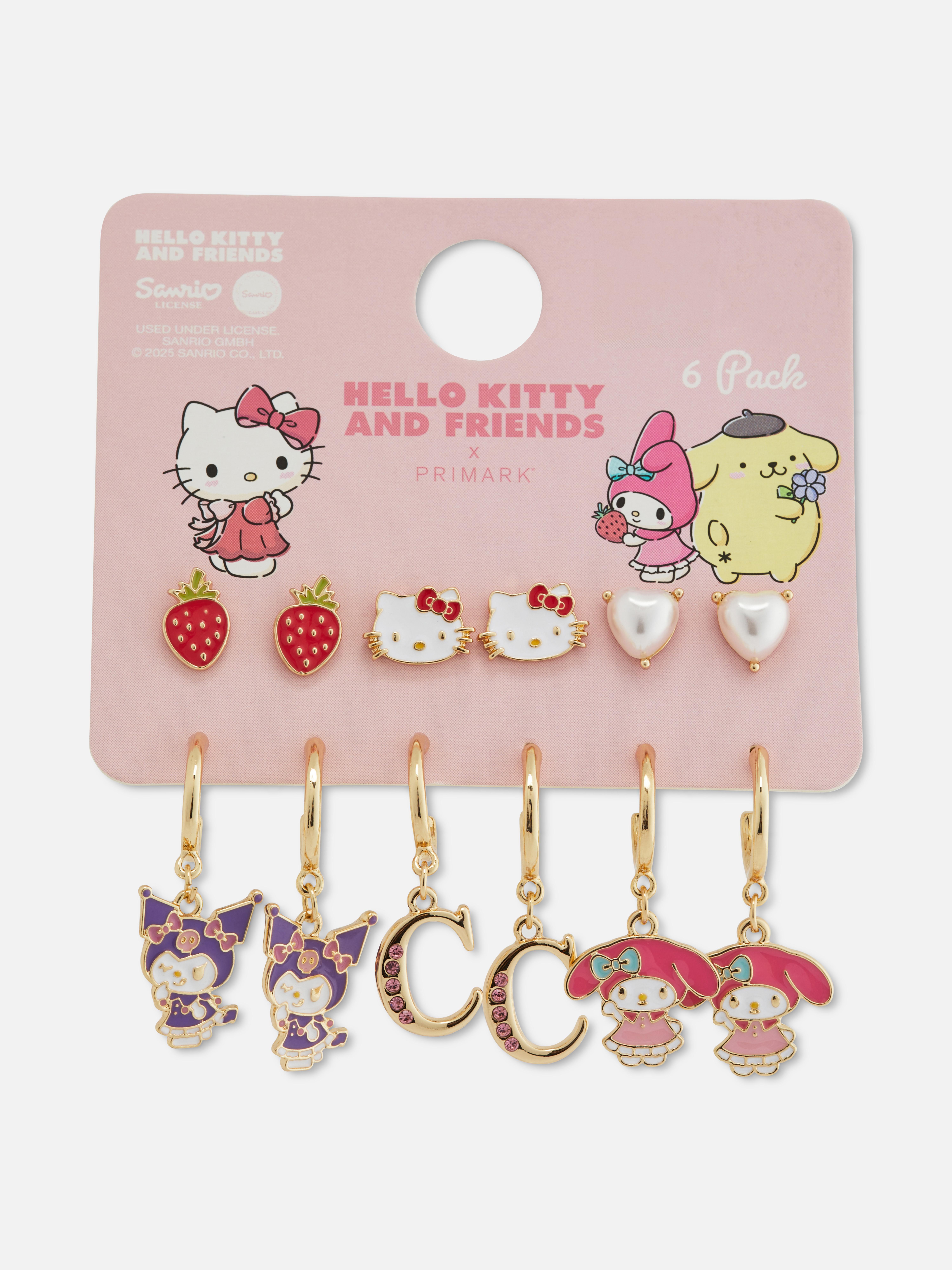 Oorbellen Hello Kitty and Friends, 6 paar