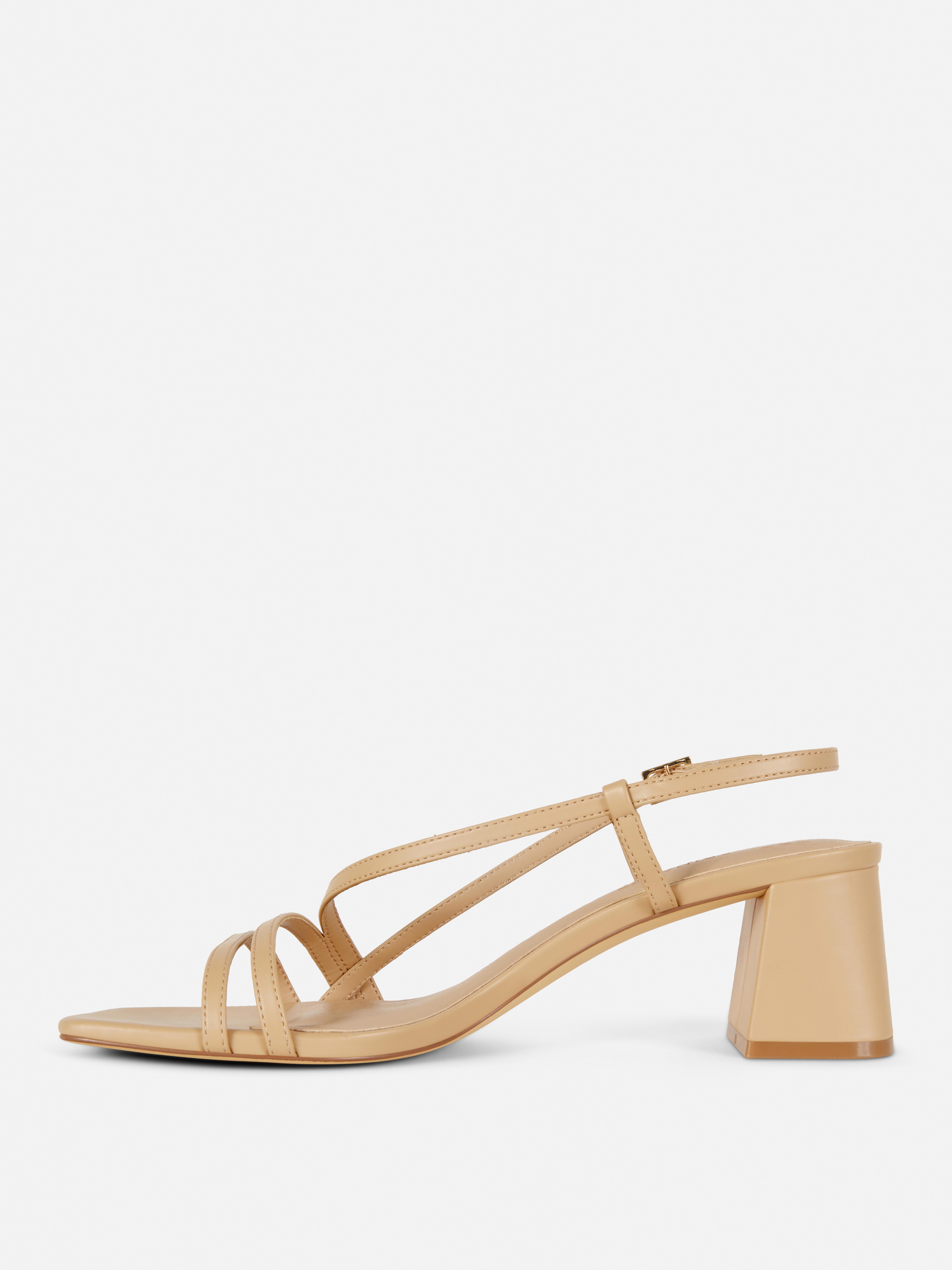 Slingback-Sandaletten mit eckiger Zehenpartie
