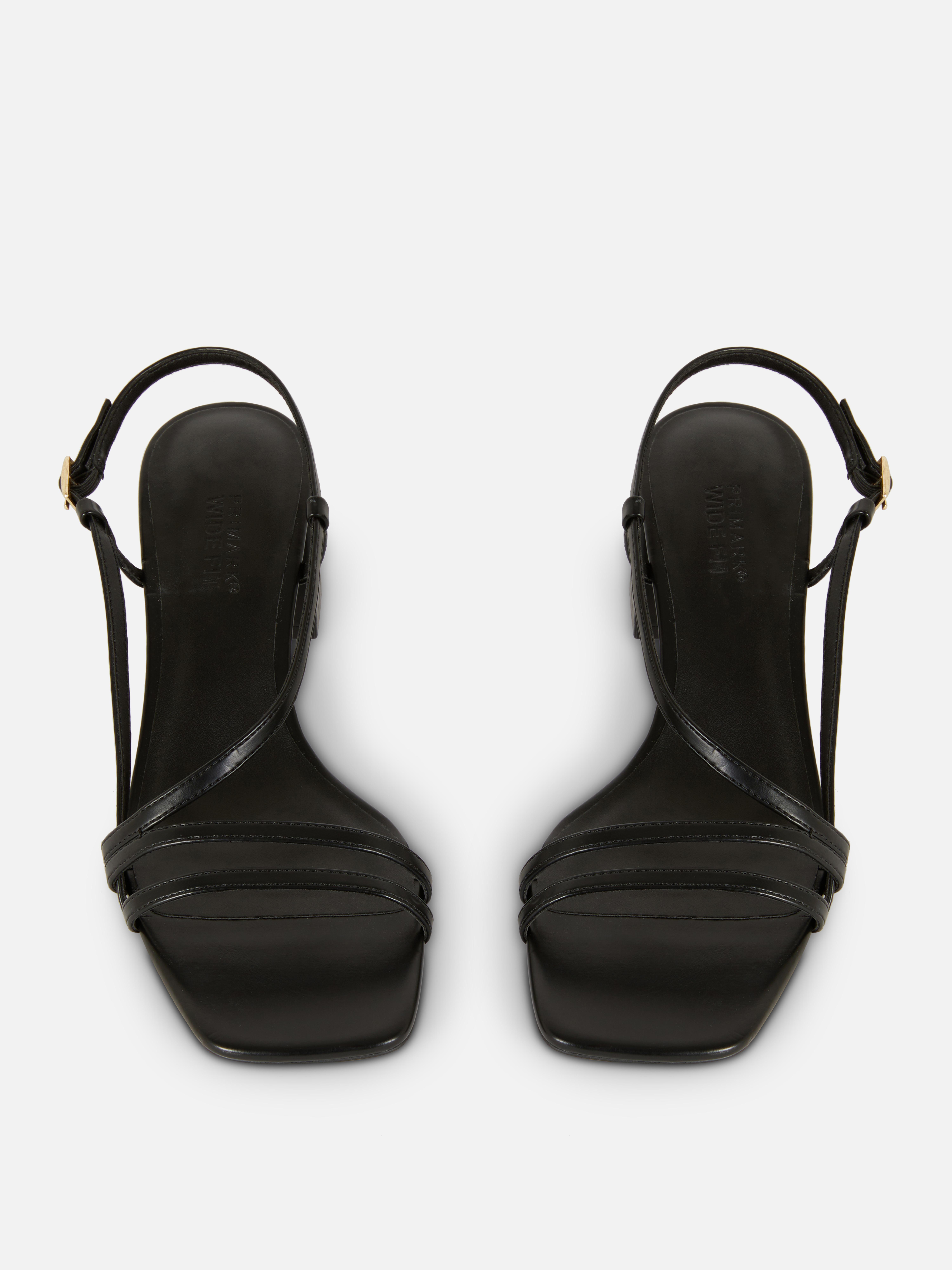 Slingback-Sandaletten mit eckiger Zehenpartie