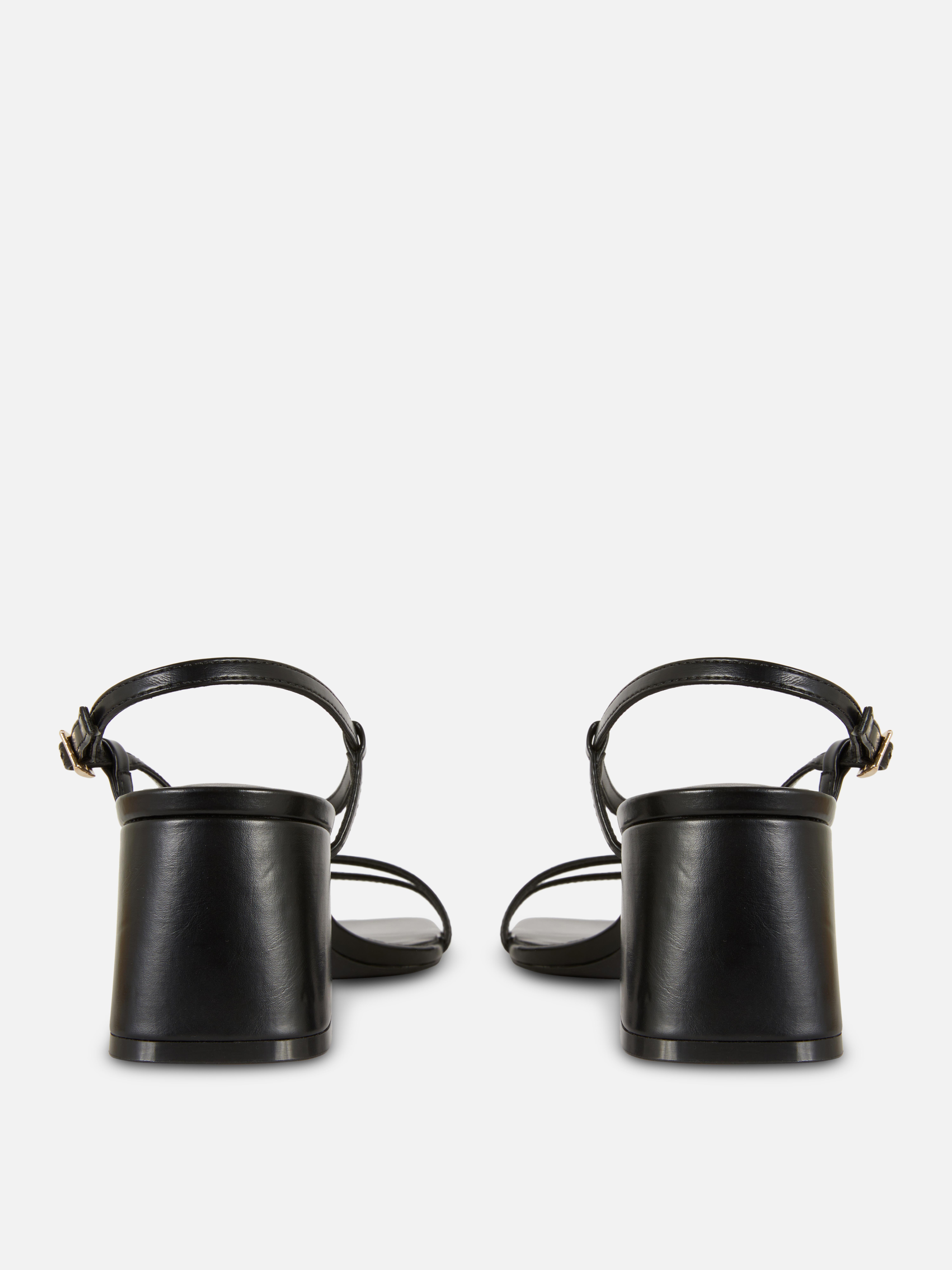 Slingback-Sandaletten mit eckiger Zehenpartie
