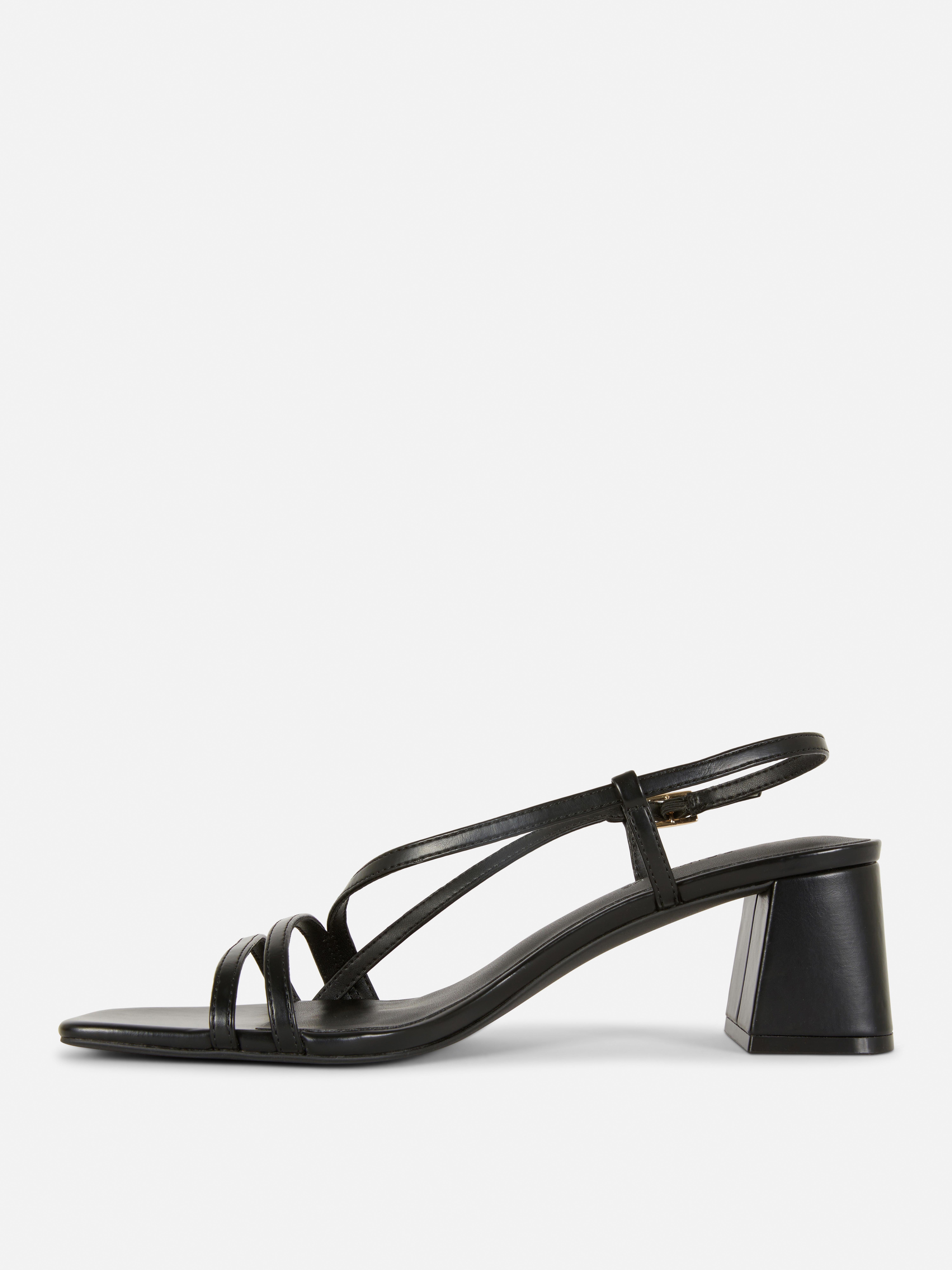 Slingback-Sandaletten mit eckiger Zehenpartie