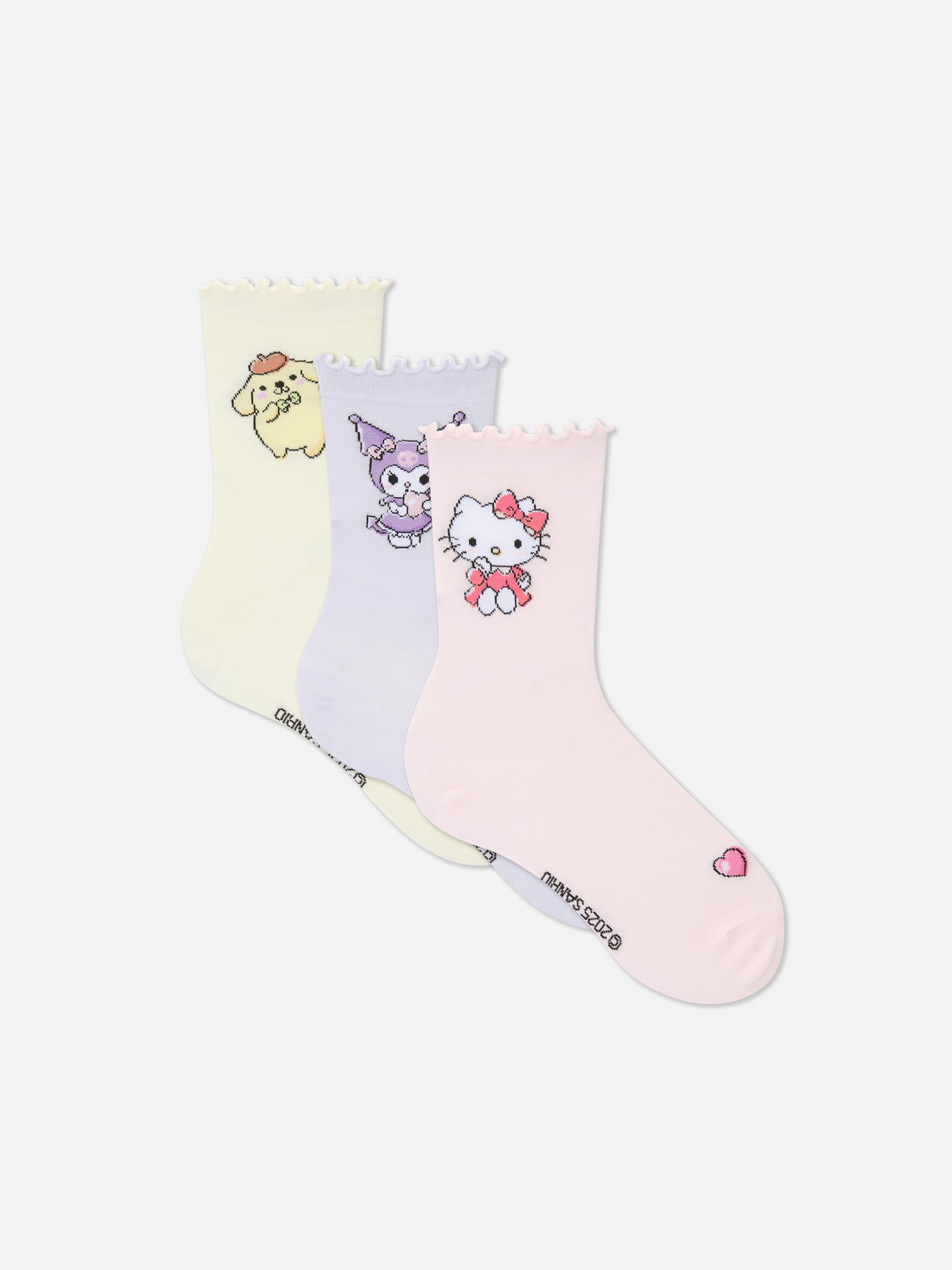 Skarpety za kostkę z motywami z Hello Kitty, 3 pary