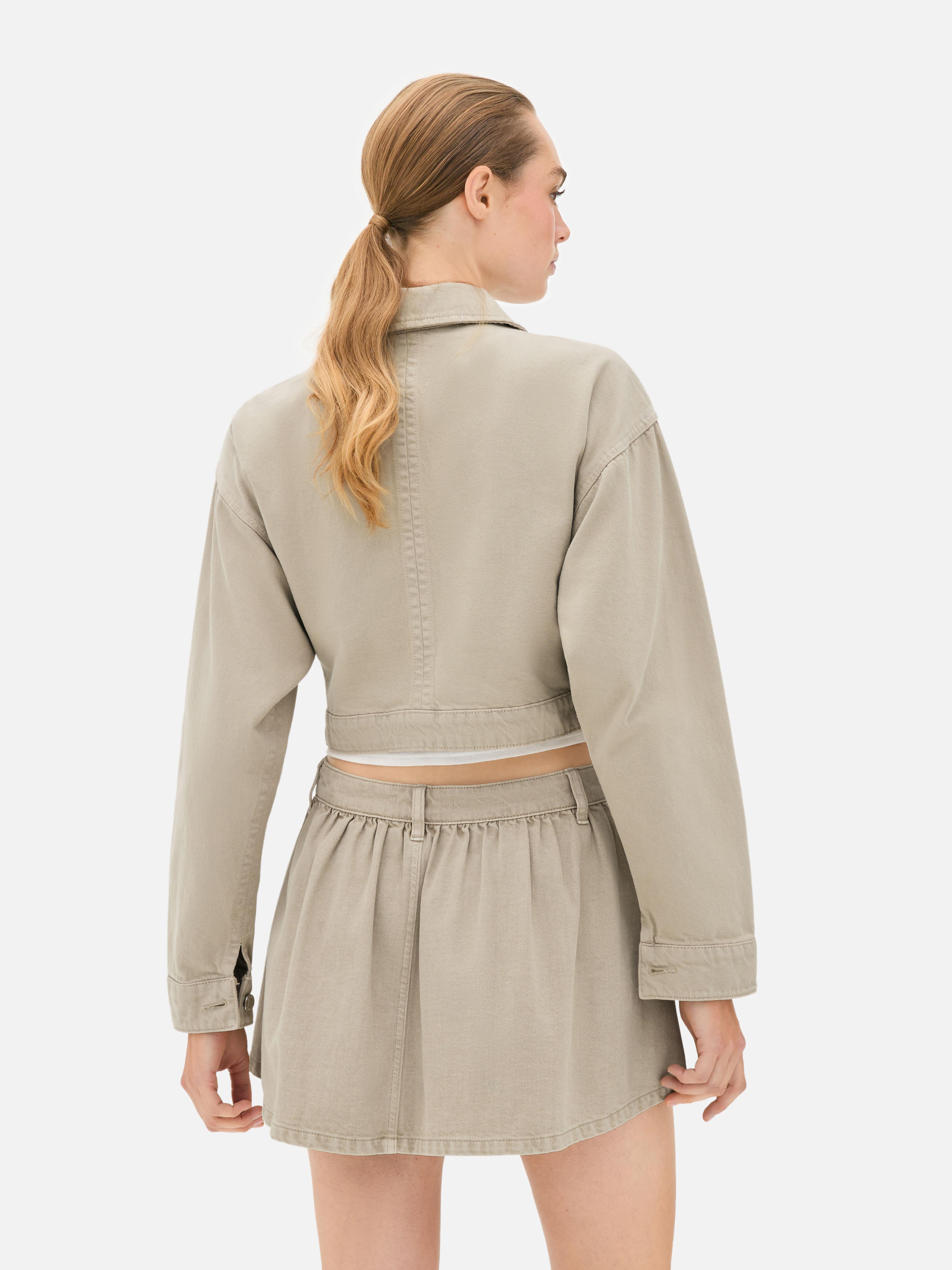 Veste utilitaire courte en coton