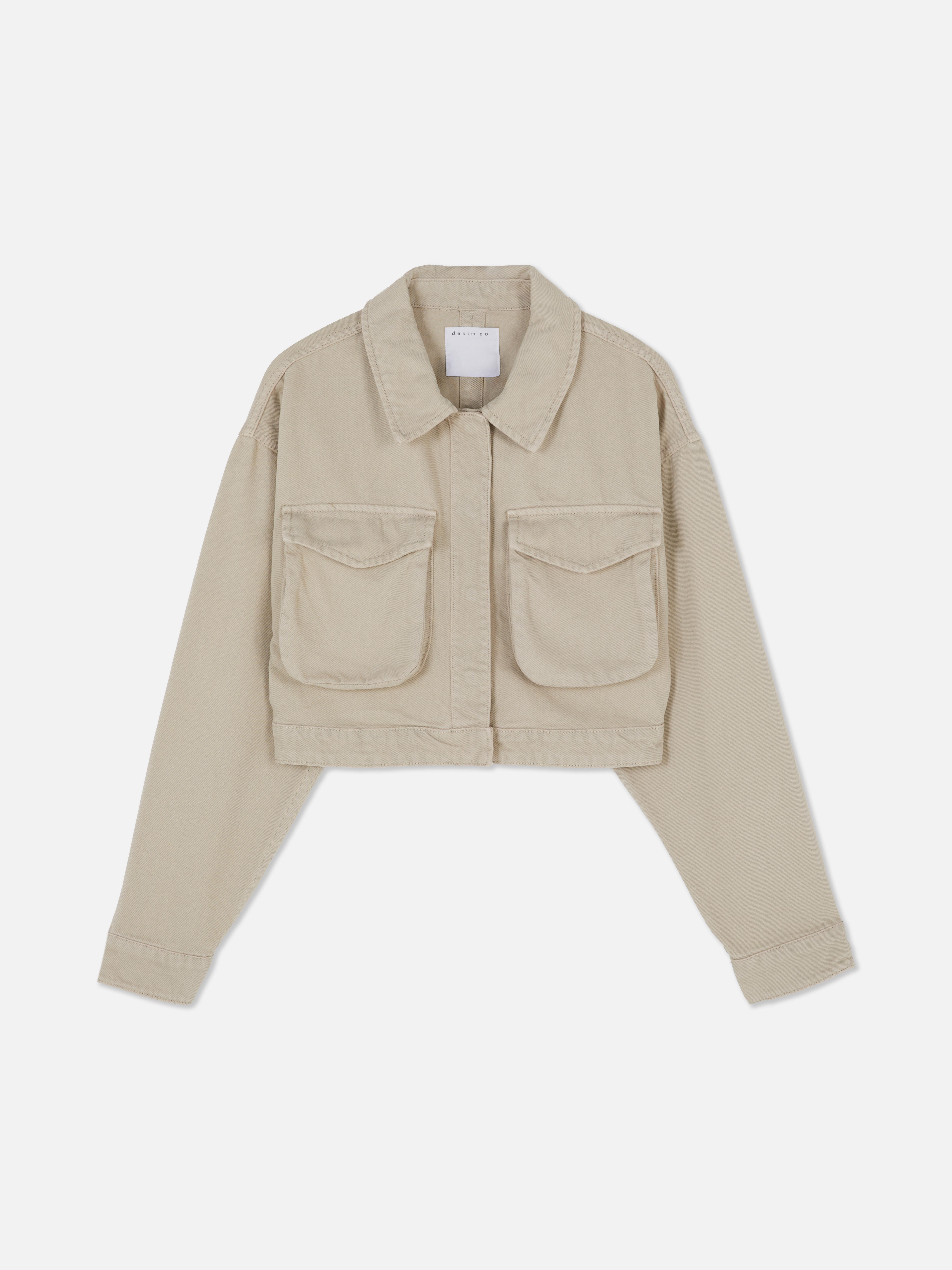 Veste utilitaire courte en coton