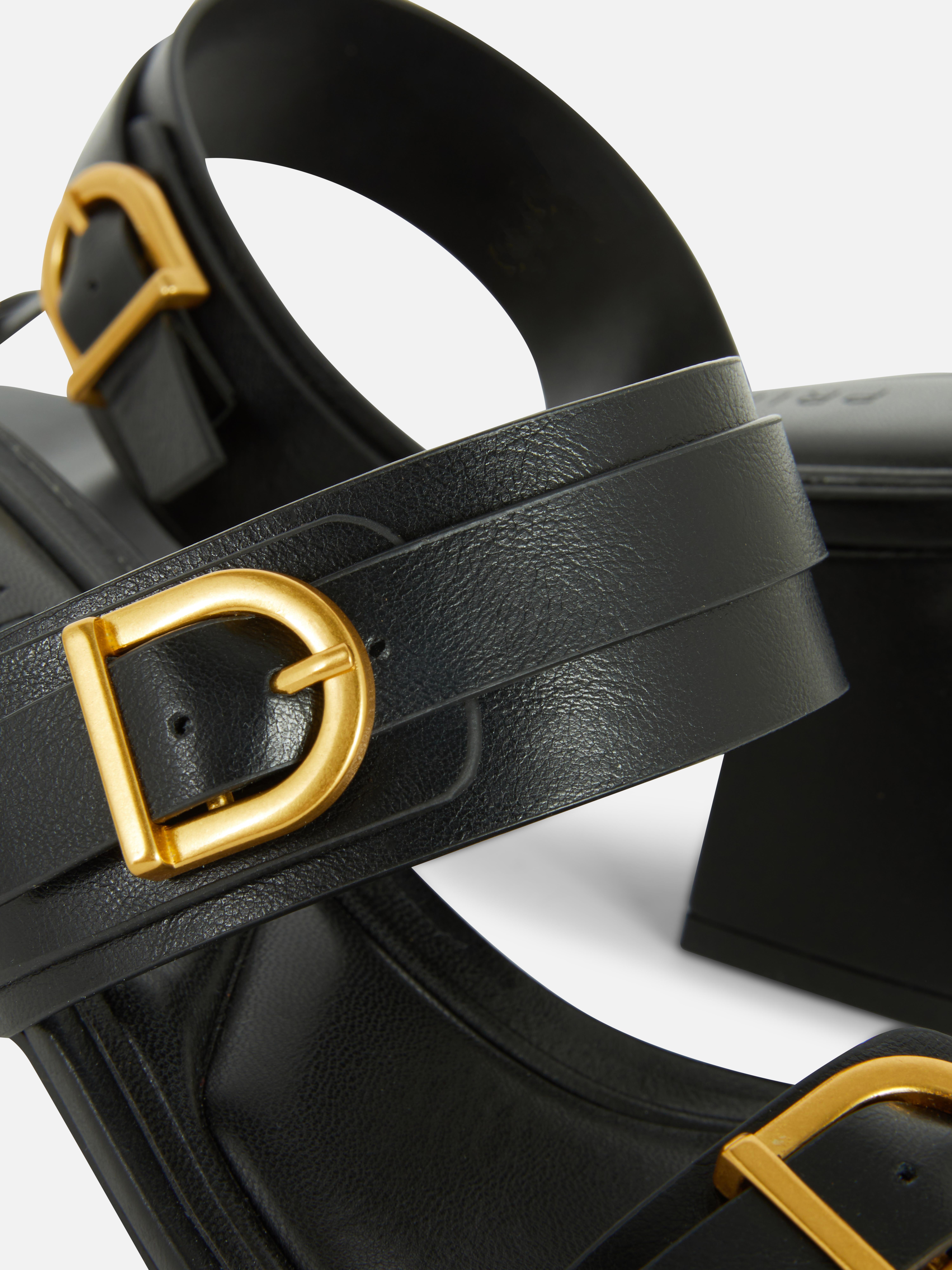 ★PAES★Double Buckle Mule Sandal Black Women's Black Double Buckle Mule Sandals | Primark