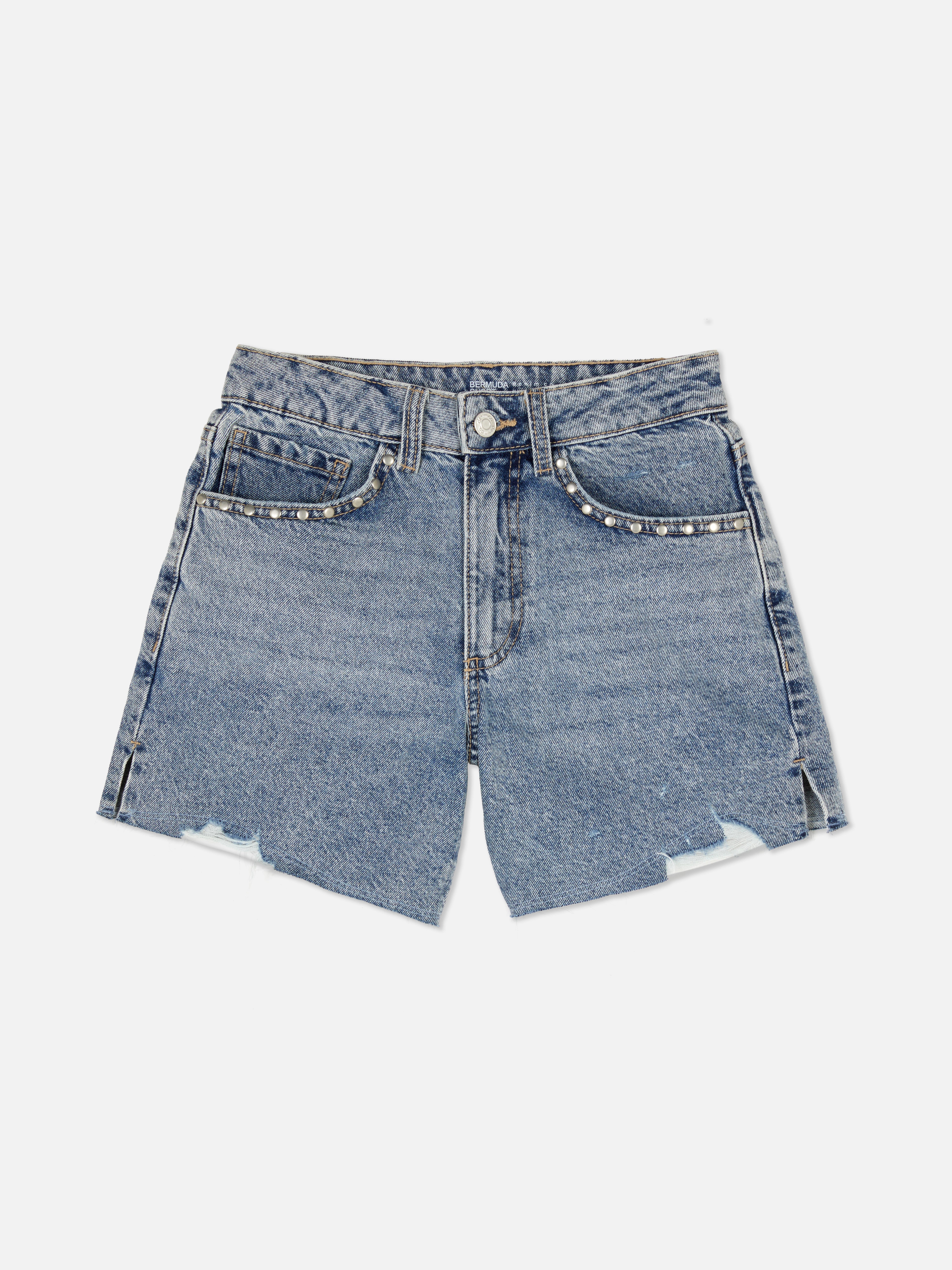 Studded Bermuda Shorts