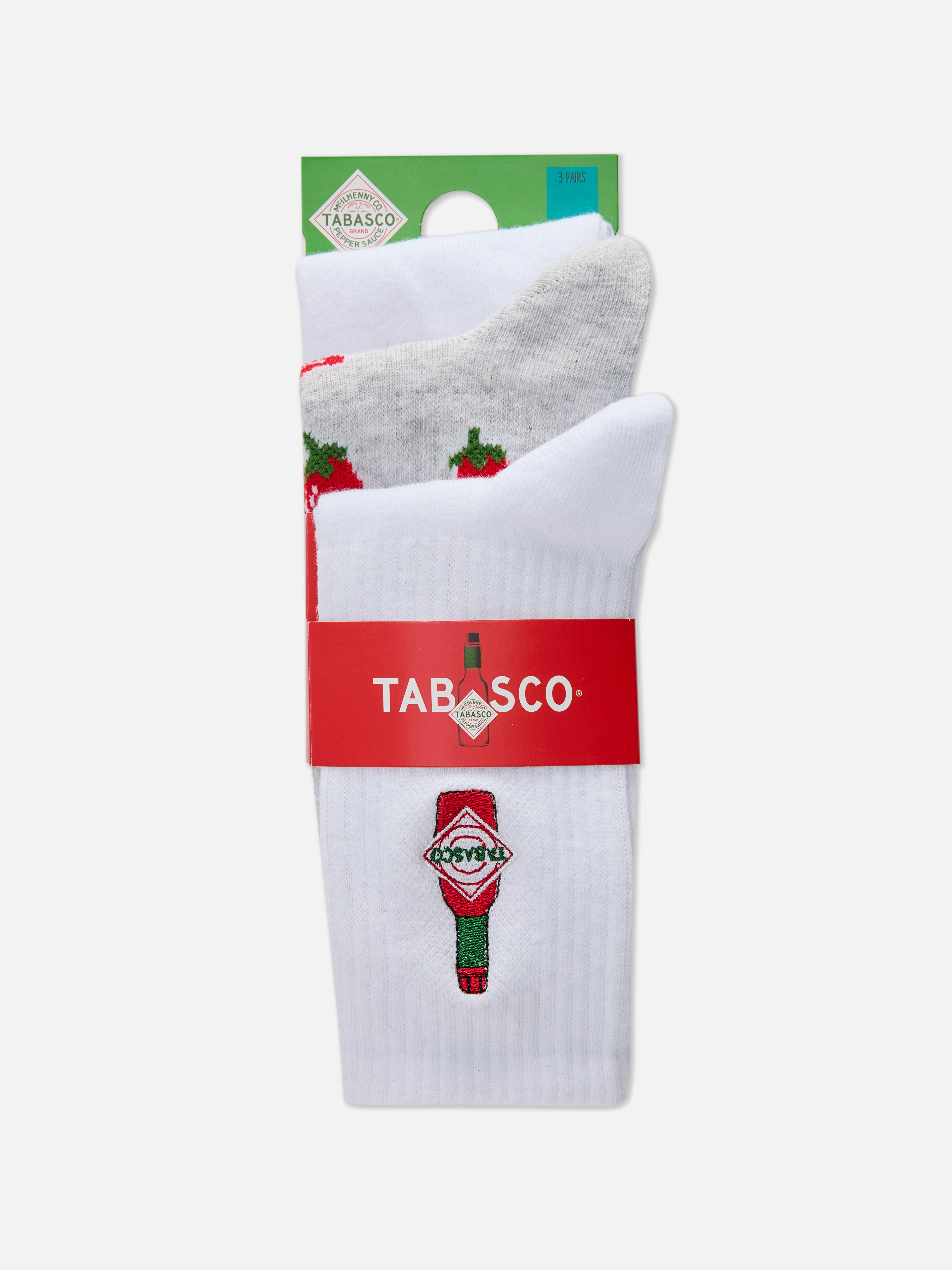 3 pár tabascomintás, magas szárú zokni