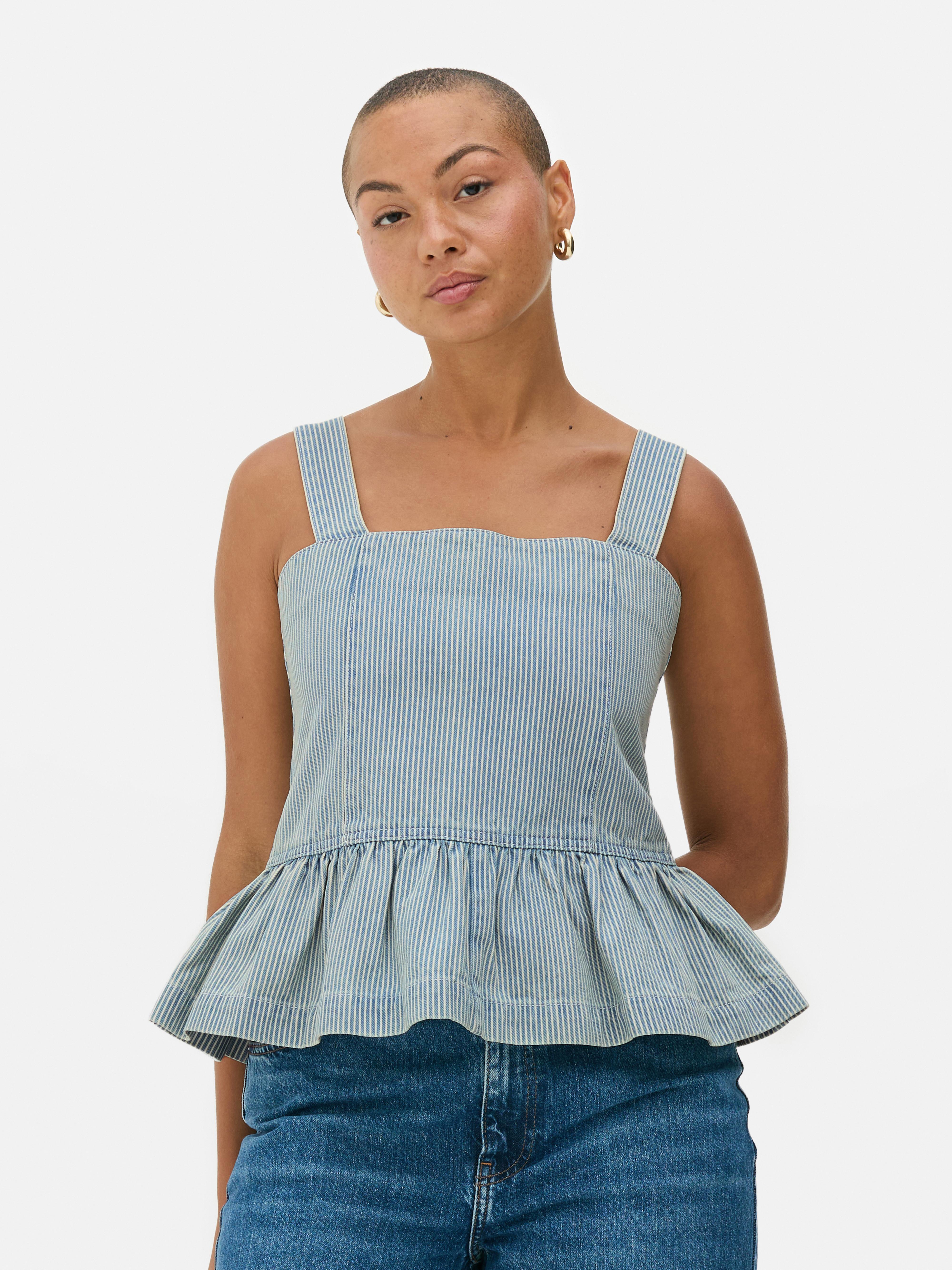 Peplum top iz džinsa
