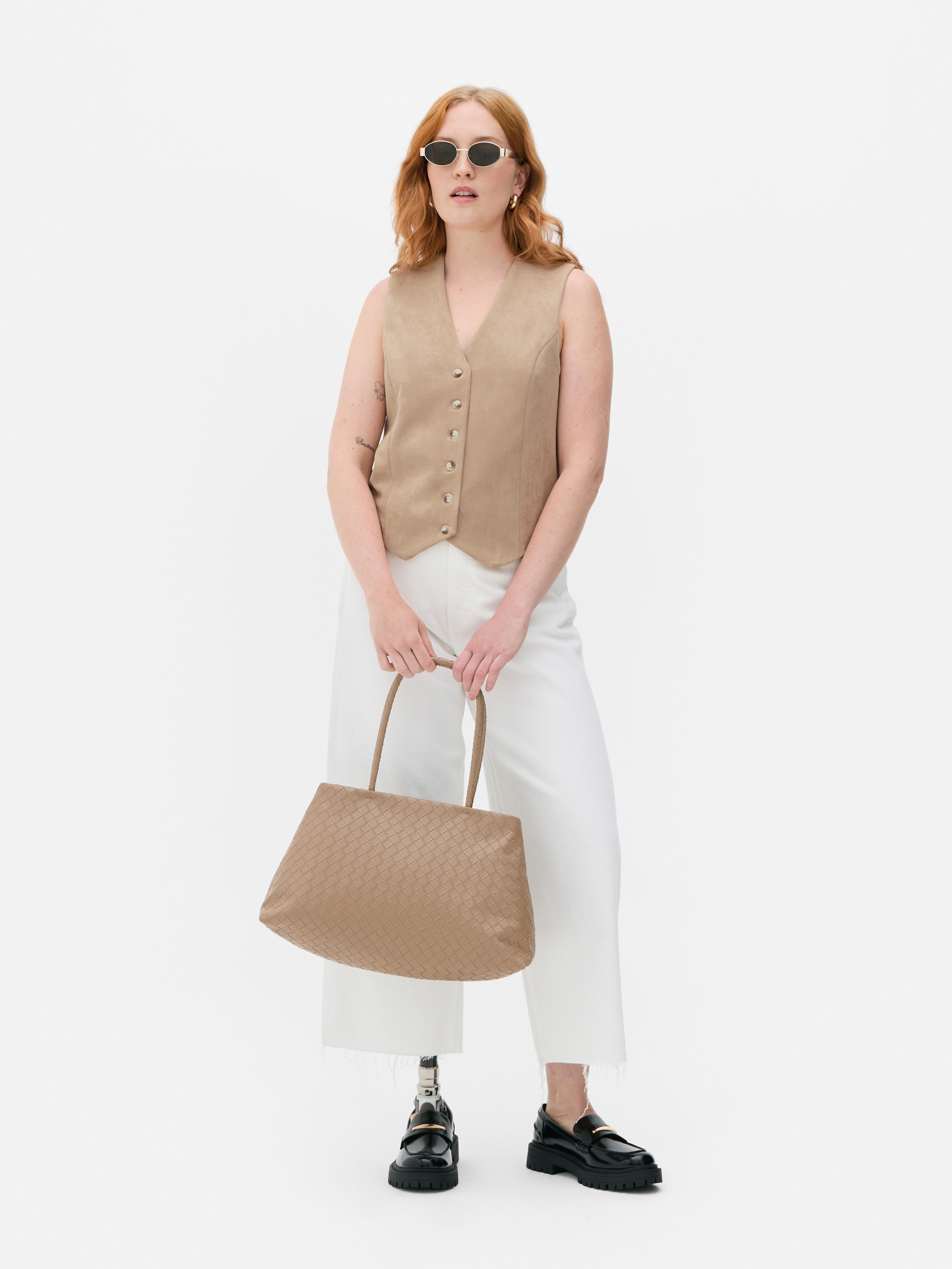 Faux Suede Waistcoat